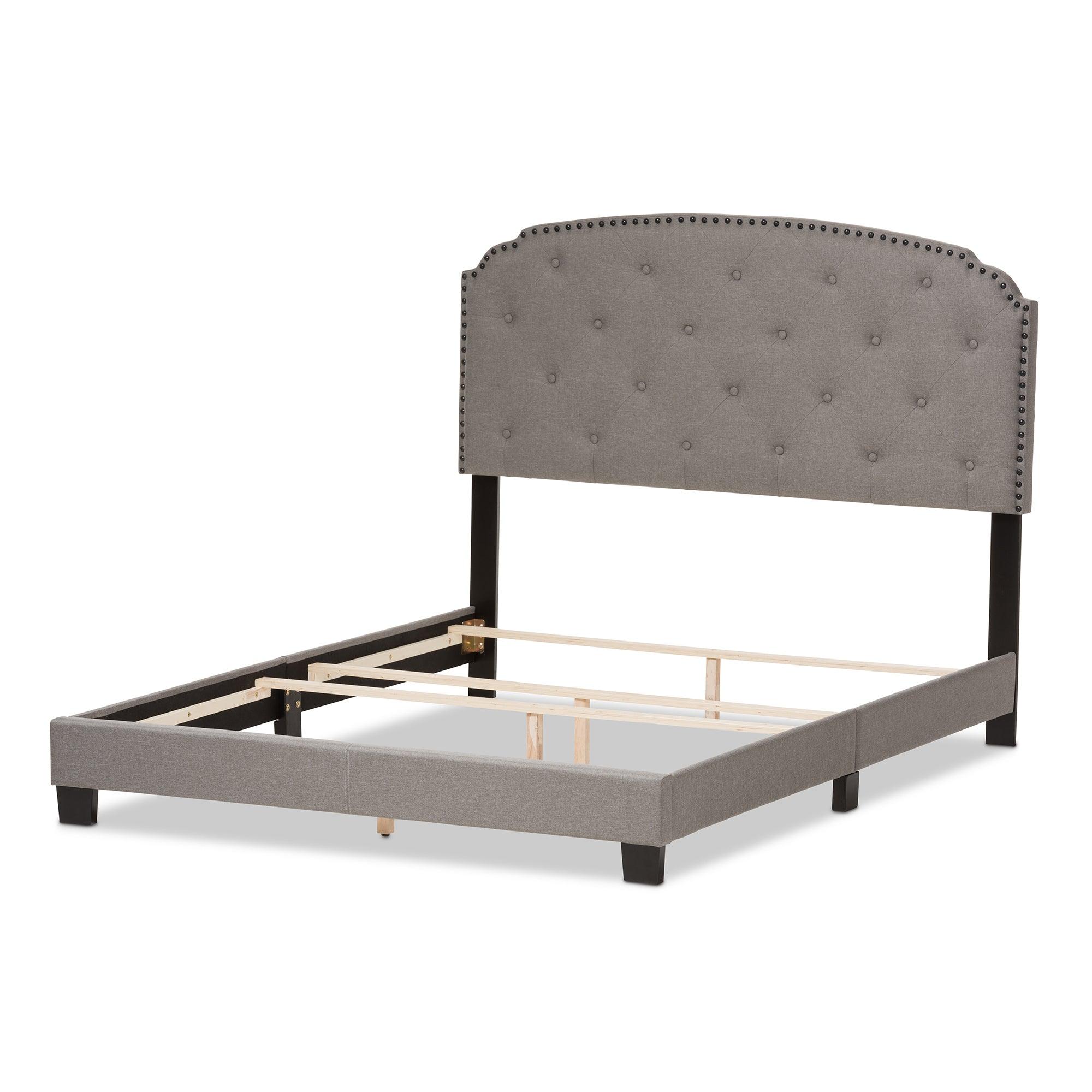 Lexi Modern and Contemporary Light Fabric Upholstered Bed