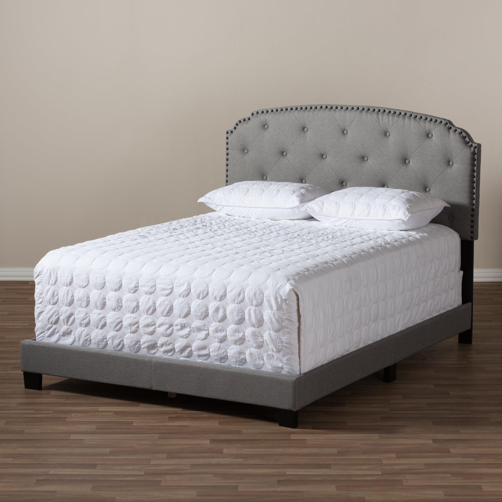 Lexi Modern and Contemporary Light Fabric Upholstered Bed