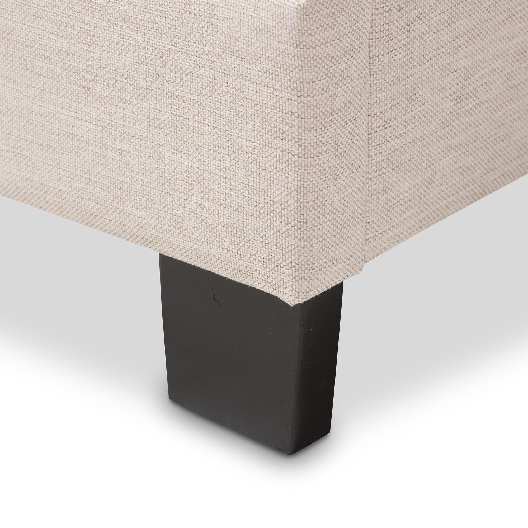 Emerson Modern and Contemporary Light Fabric Upholstered Bed