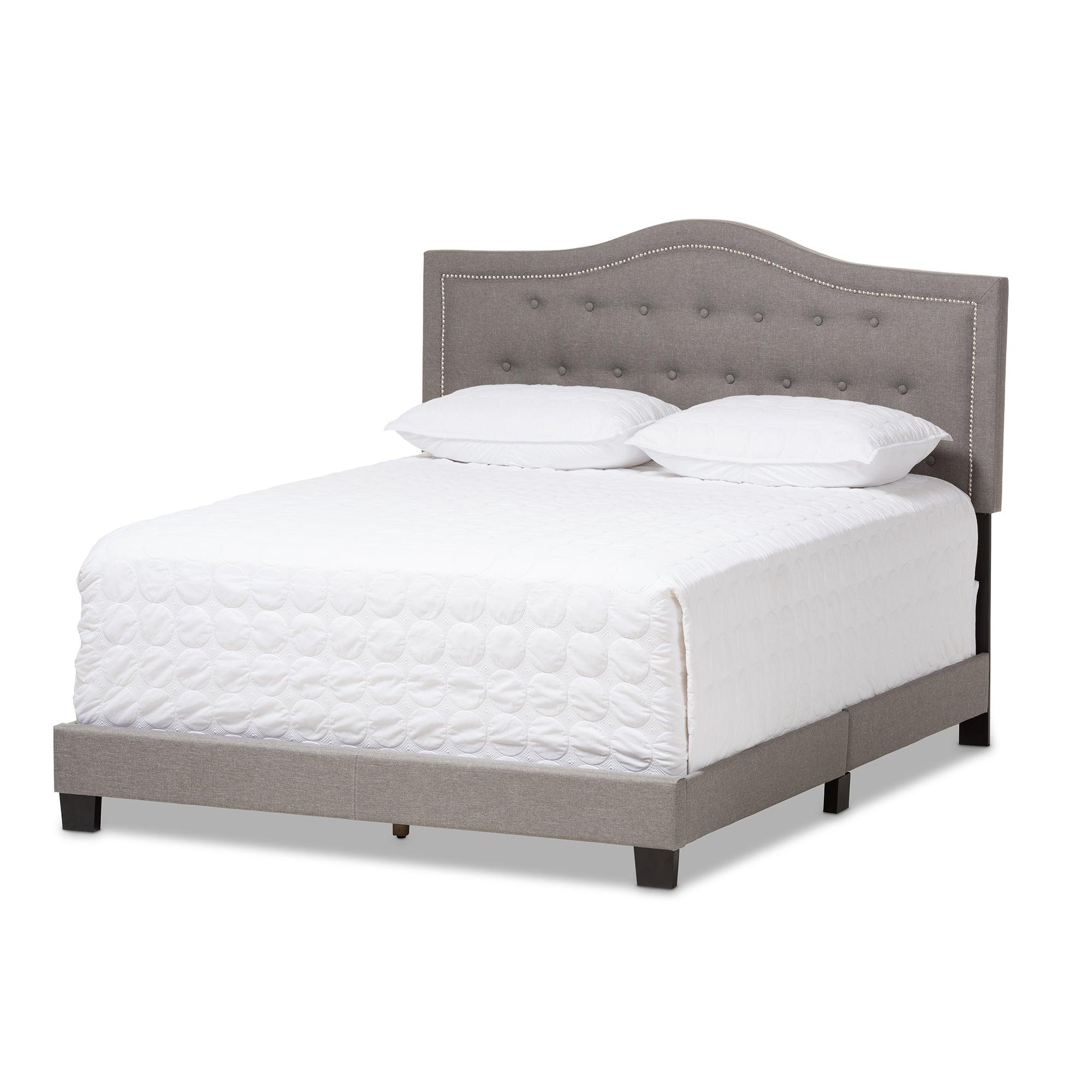 Emerson Modern and Contemporary Light Fabric Upholstered Bed
