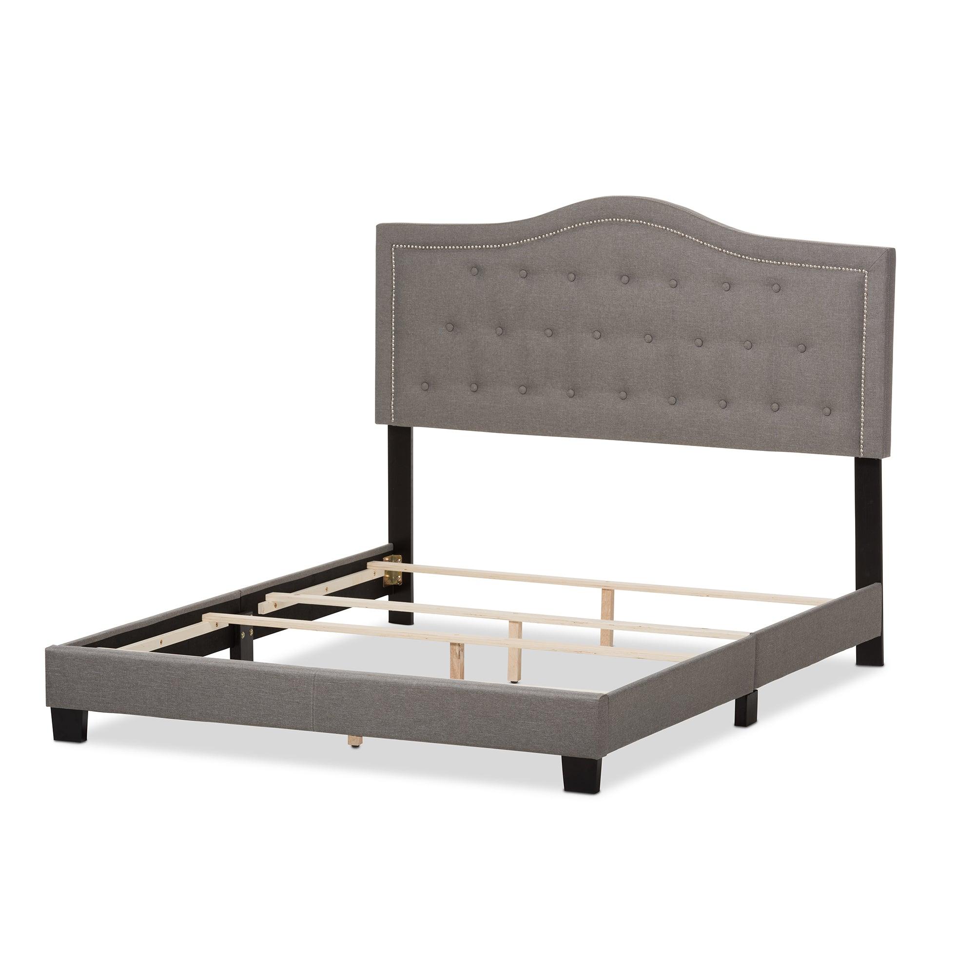 Emerson Modern and Contemporary Light Fabric Upholstered Bed
