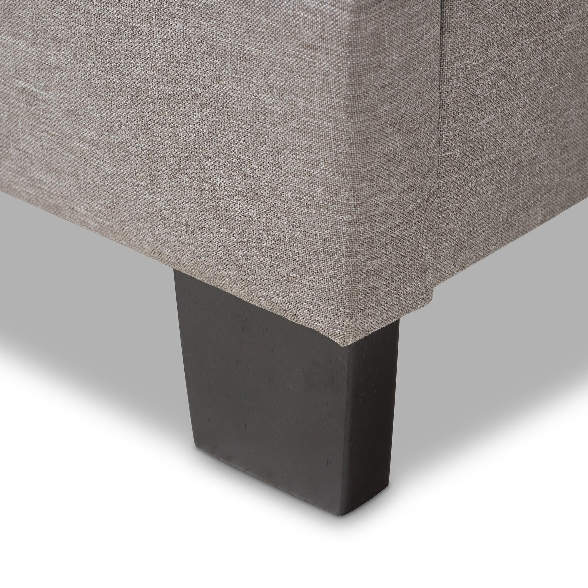 Emerson Modern and Contemporary Light Fabric Upholstered Bed