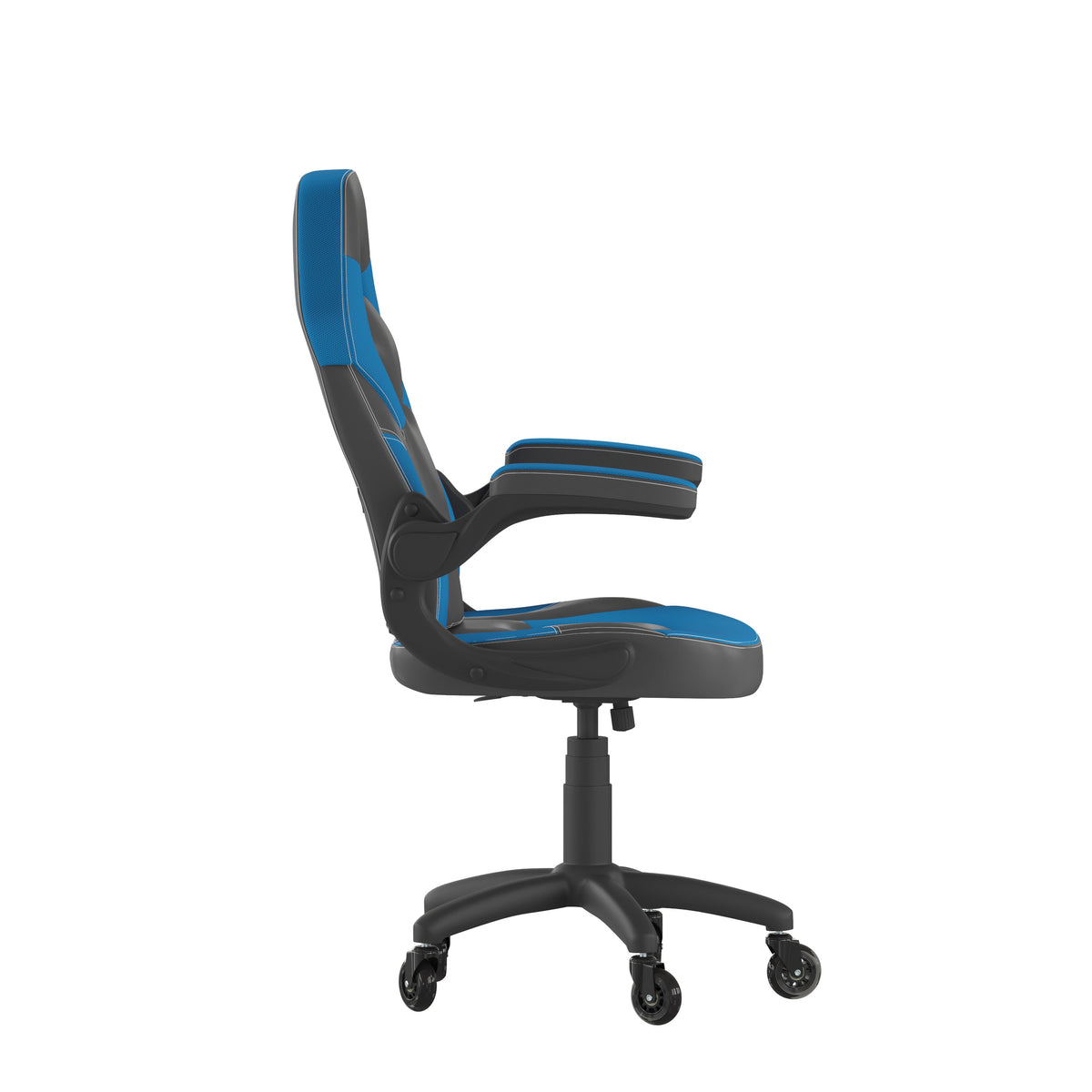X10 Gaming Chair Racing Office Computer PC Adjustable Chair with Flip-up Arms and Transparent Roller Wheels