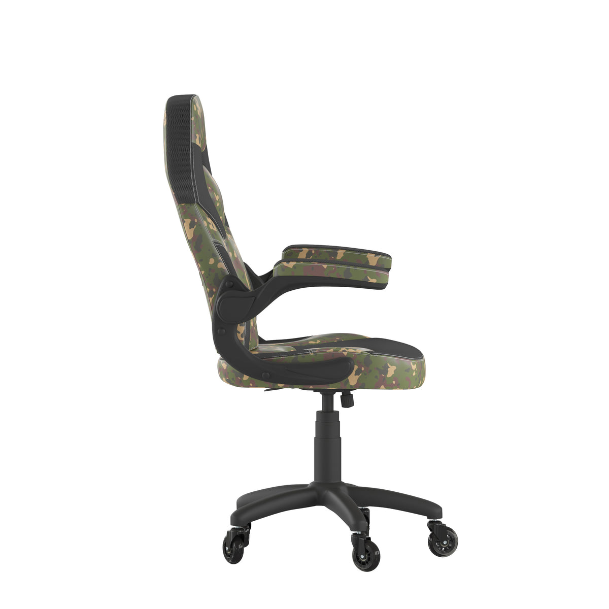 X10 Gaming Chair Racing Office Computer PC Adjustable Chair with Flip-up Arms and Transparent Roller Wheels