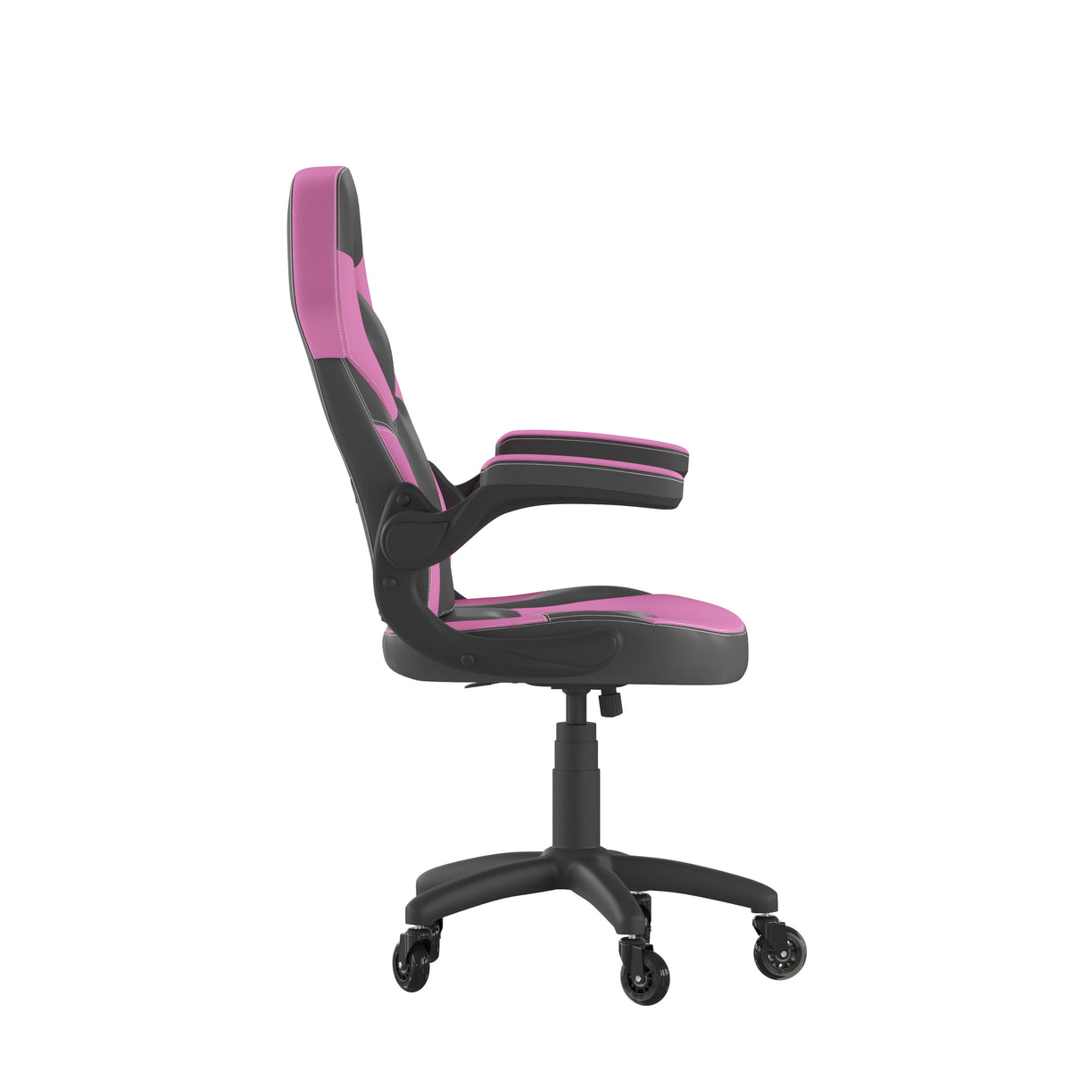 X10 Gaming Chair Racing Office Computer PC Adjustable Chair with Flip-up Arms and Transparent Roller Wheels
