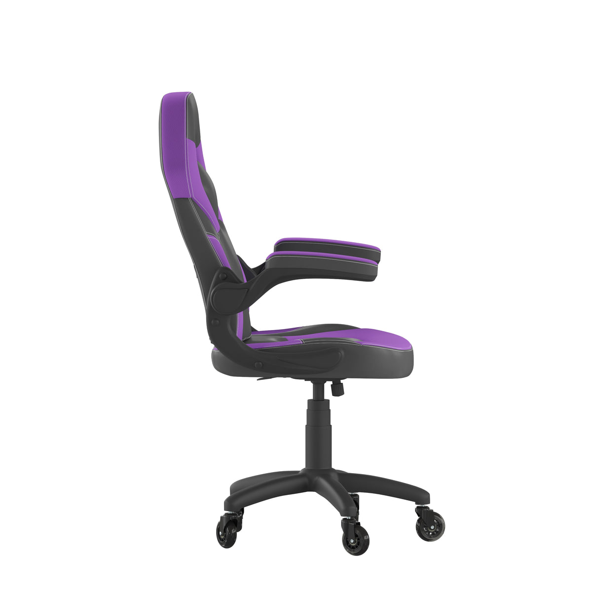 X10 Gaming Chair Racing Office Computer PC Adjustable Chair with Flip-up Arms and Transparent Roller Wheels
