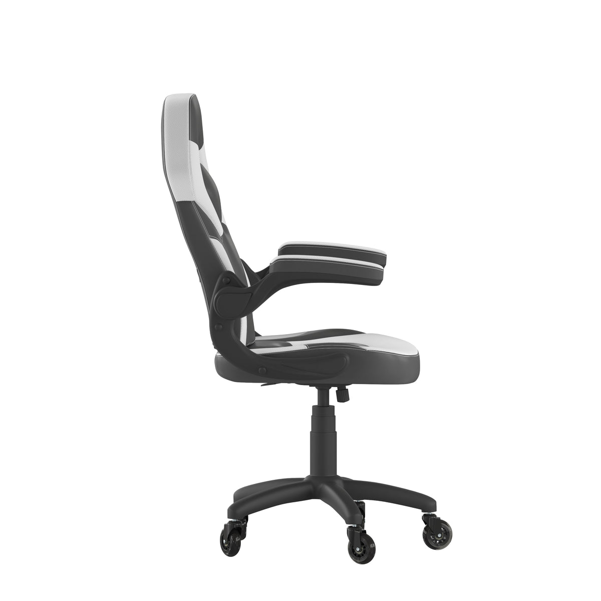 X10 Gaming Chair Racing Office Computer PC Adjustable Chair with Flip-up Arms and Transparent Roller Wheels
