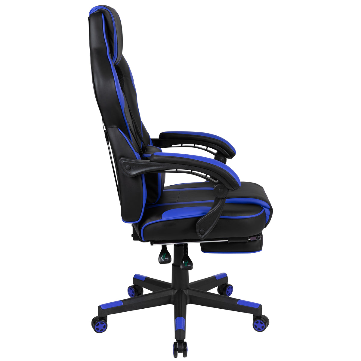 X40 Gaming Chair Racing Ergonomic Computer Chair with Fully Reclining Back/Arms, Slide-Out Footrest, Massaging Lumbar
