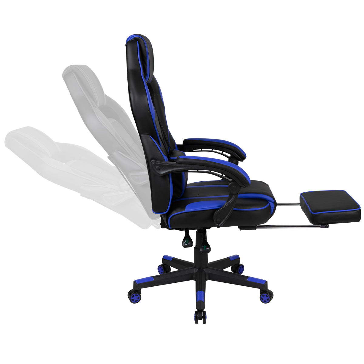 X40 Gaming Chair Racing Ergonomic Computer Chair with Fully Reclining Back/Arms, Slide-Out Footrest, Massaging Lumbar