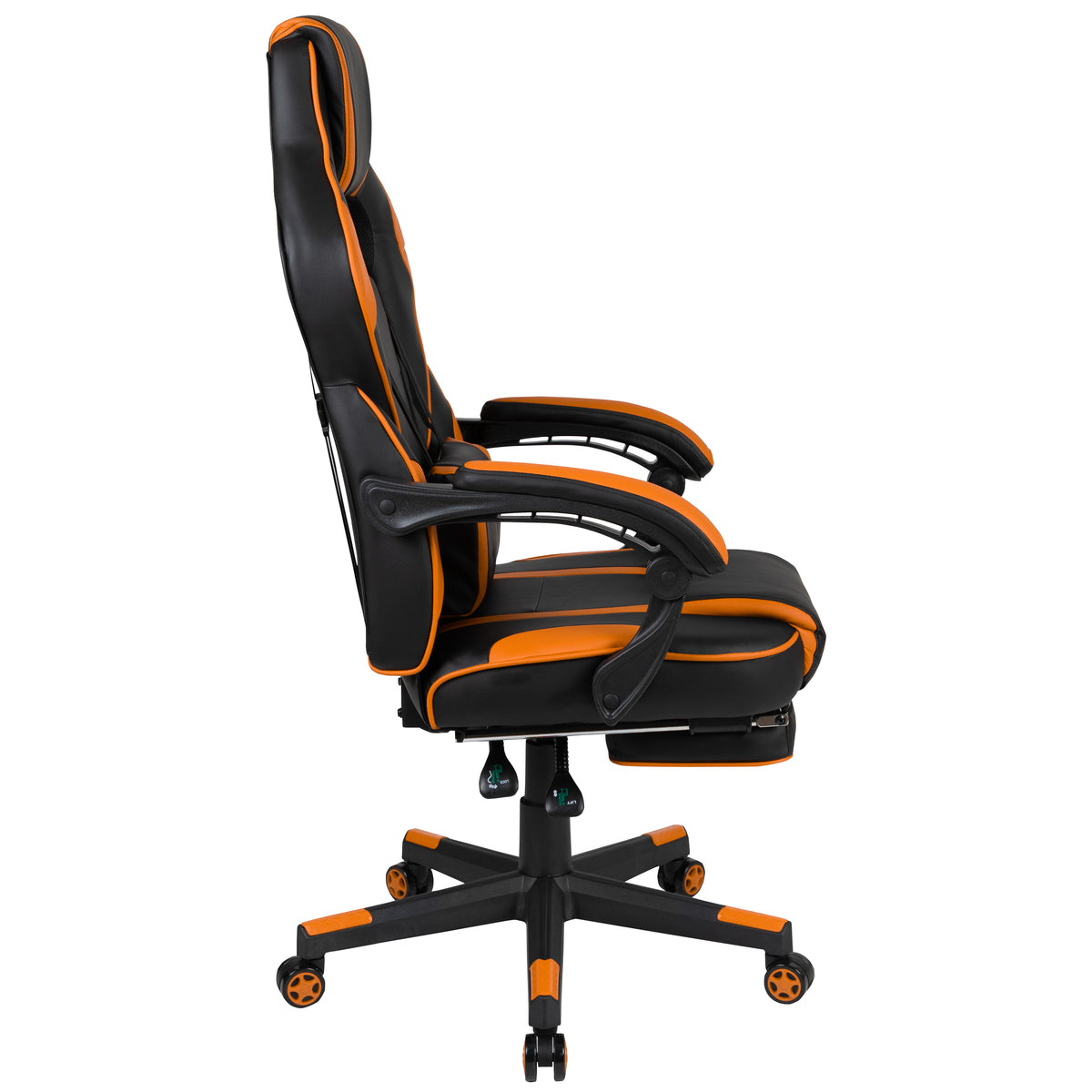 X40 Gaming Chair Racing Ergonomic Computer Chair with Fully Reclining Back/Arms, Slide-Out Footrest, Massaging Lumbar