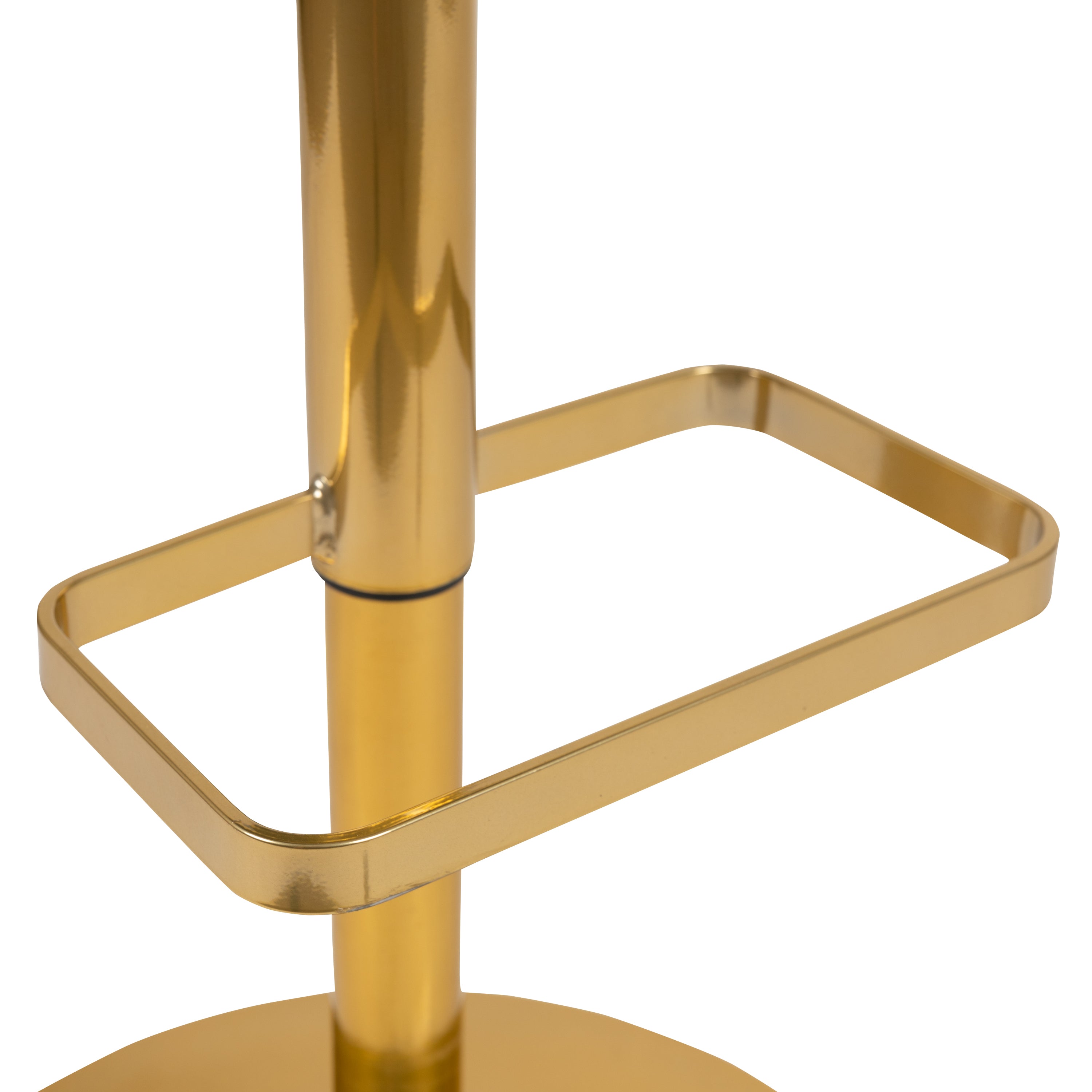 Contemporary Vinyl Adjustable Height Barstool with Rounded Mid-Back
