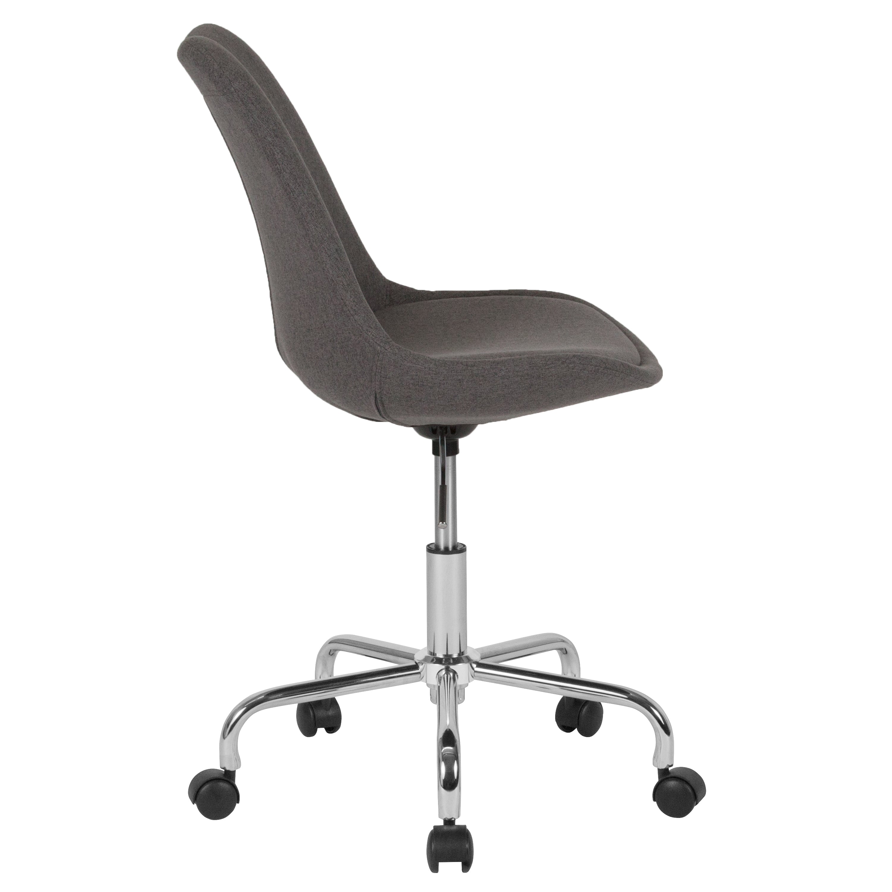 Aurora Series Mid-Back Fabric Task Office Chair with Pneumatic Lift and Chrome Base-Office Chair-Flash Furniture-Wall2Wall Furnishings