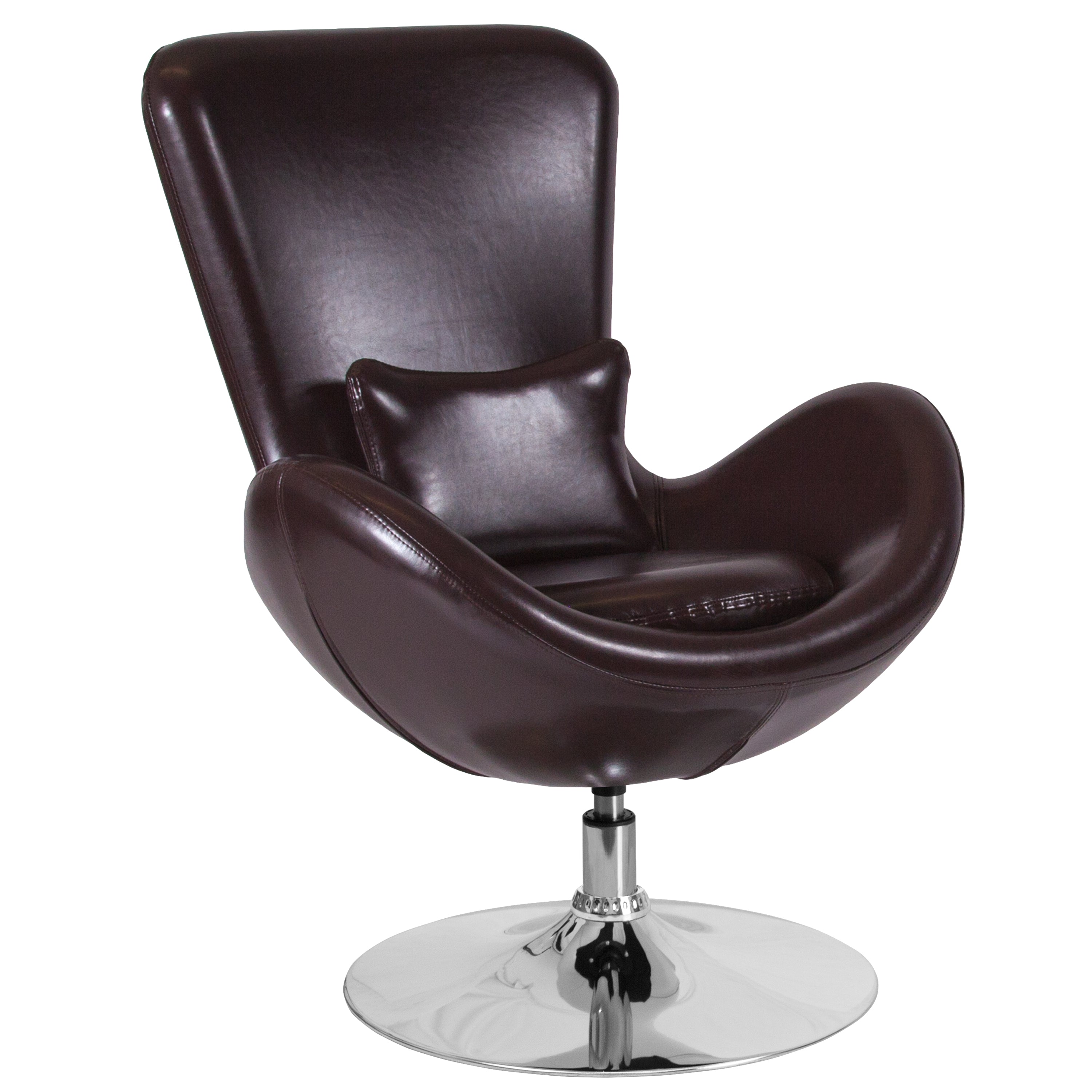 Egg Series Side Reception Chair with Bowed Seat-Egg Chair-Flash Furniture-Wall2Wall Furnishings