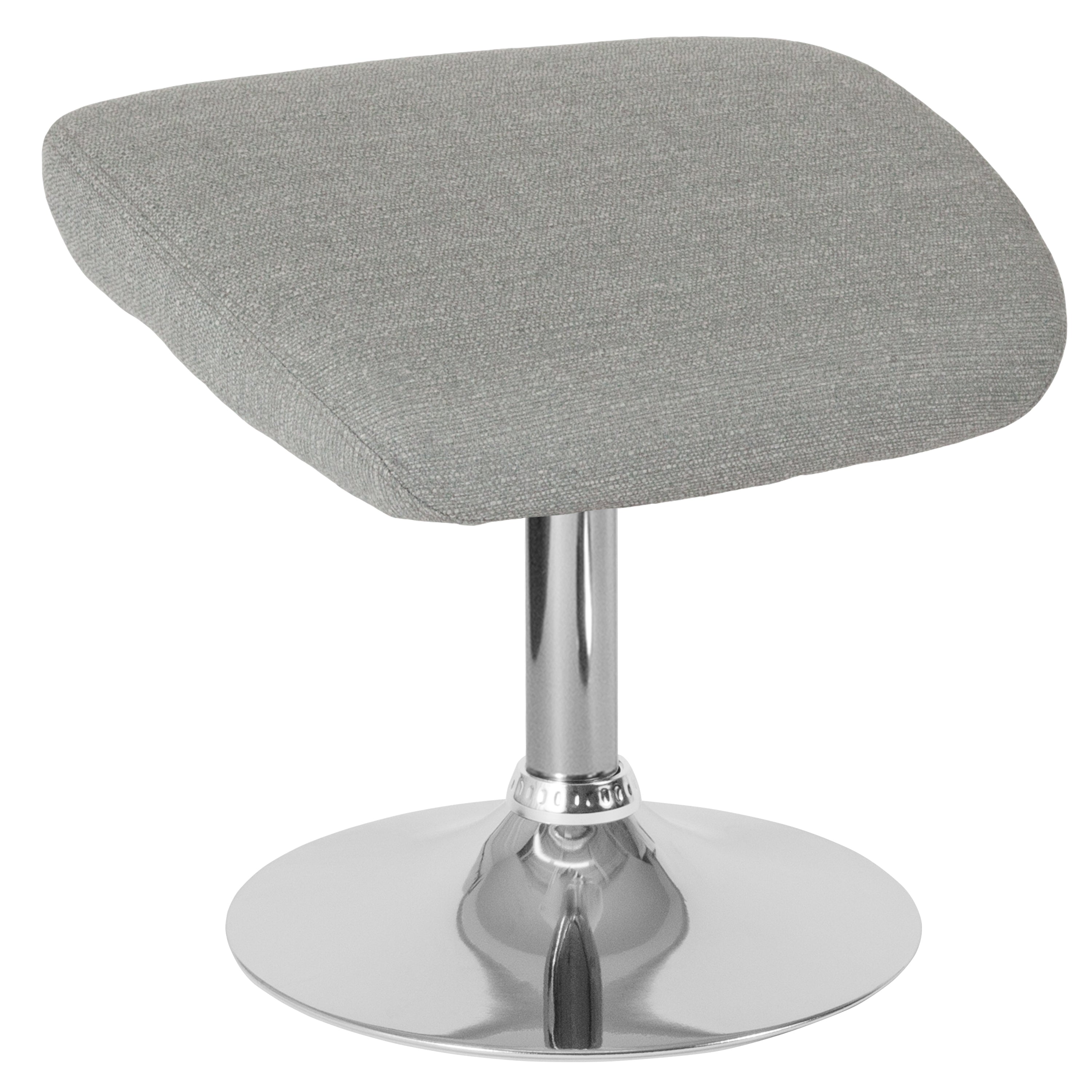Egg Series Ottoman Footrest with Chrome Base-Reception Ottoman-Flash Furniture-Wall2Wall Furnishings