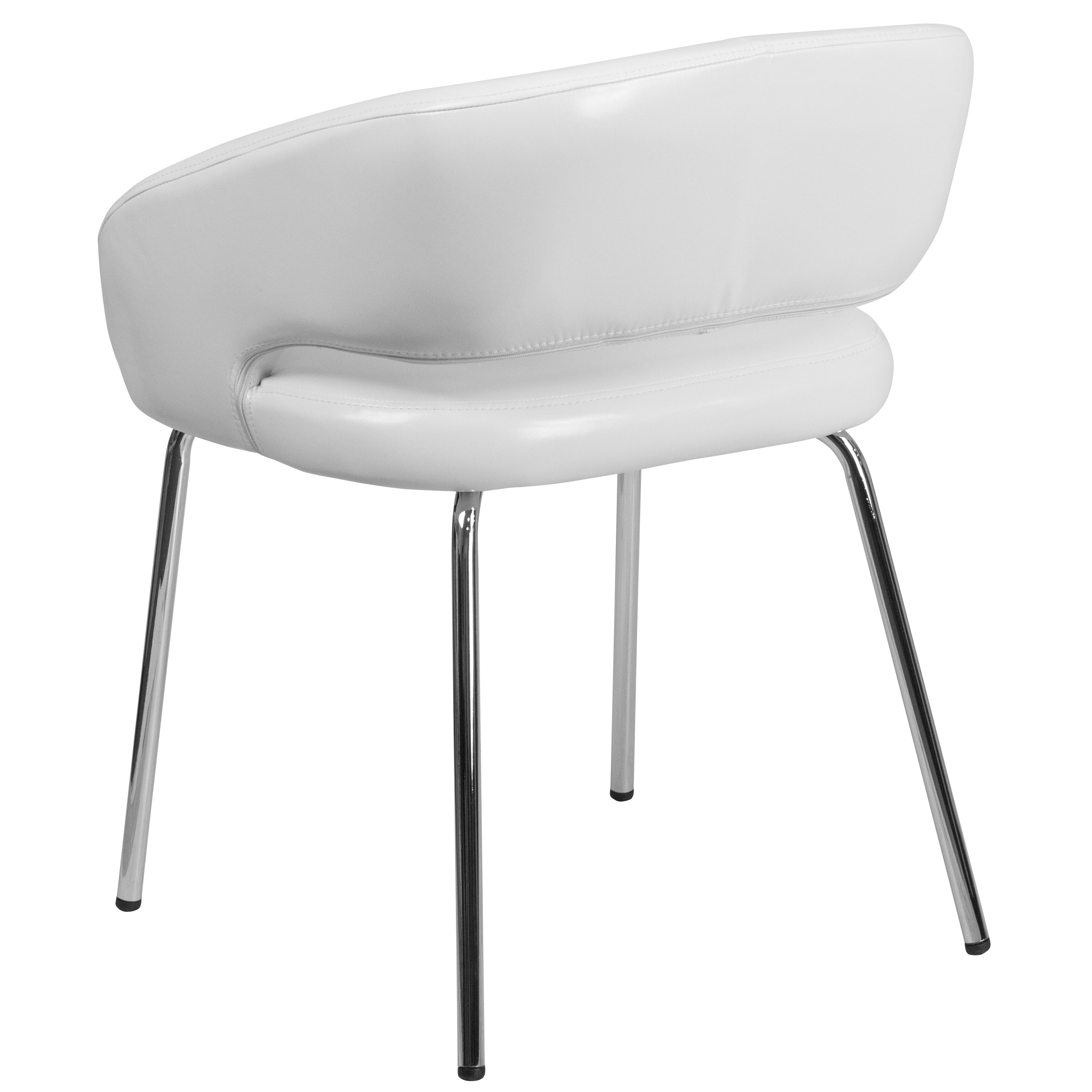 Fusion Series Contemporary LeatherSoft Side Reception Chair with Chrome Legs