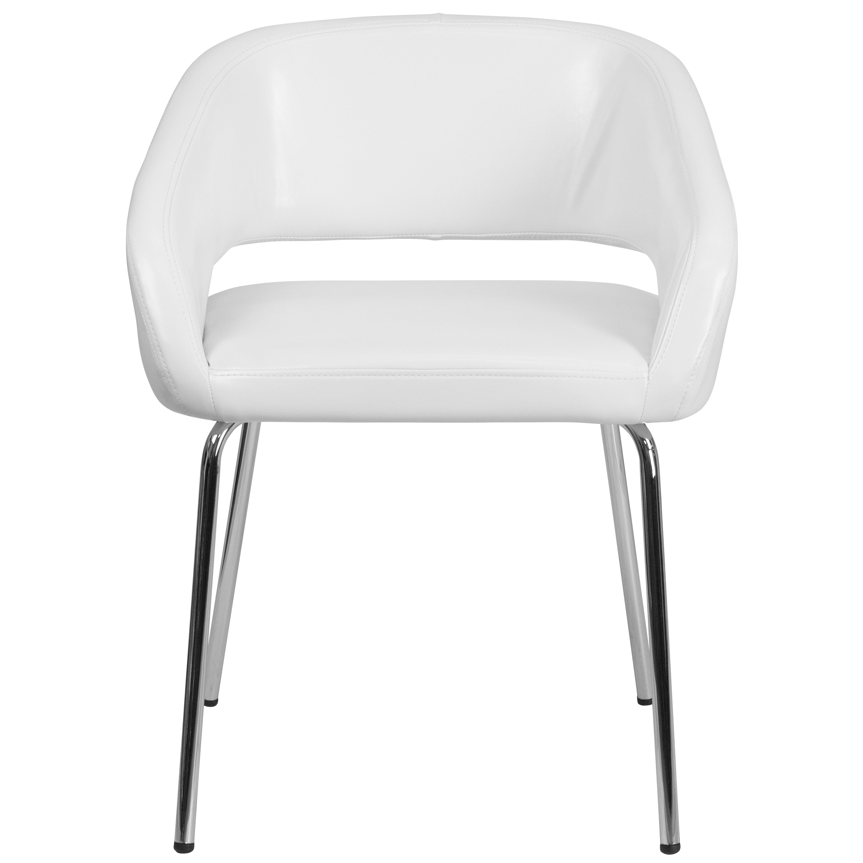 Fusion Series Contemporary LeatherSoft Side Reception Chair with Chrome Legs