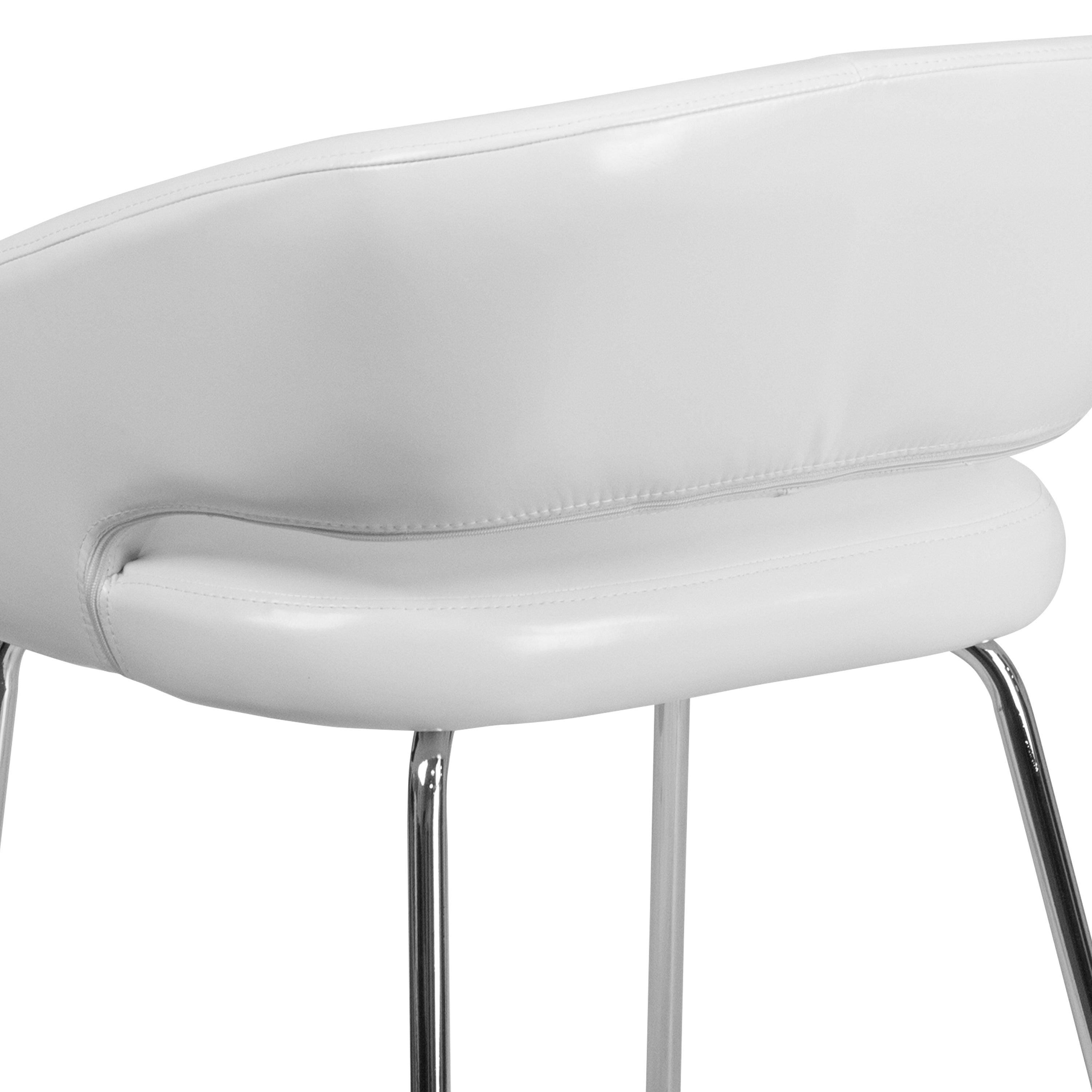 Fusion Series Contemporary LeatherSoft Side Reception Chair with Chrome Legs