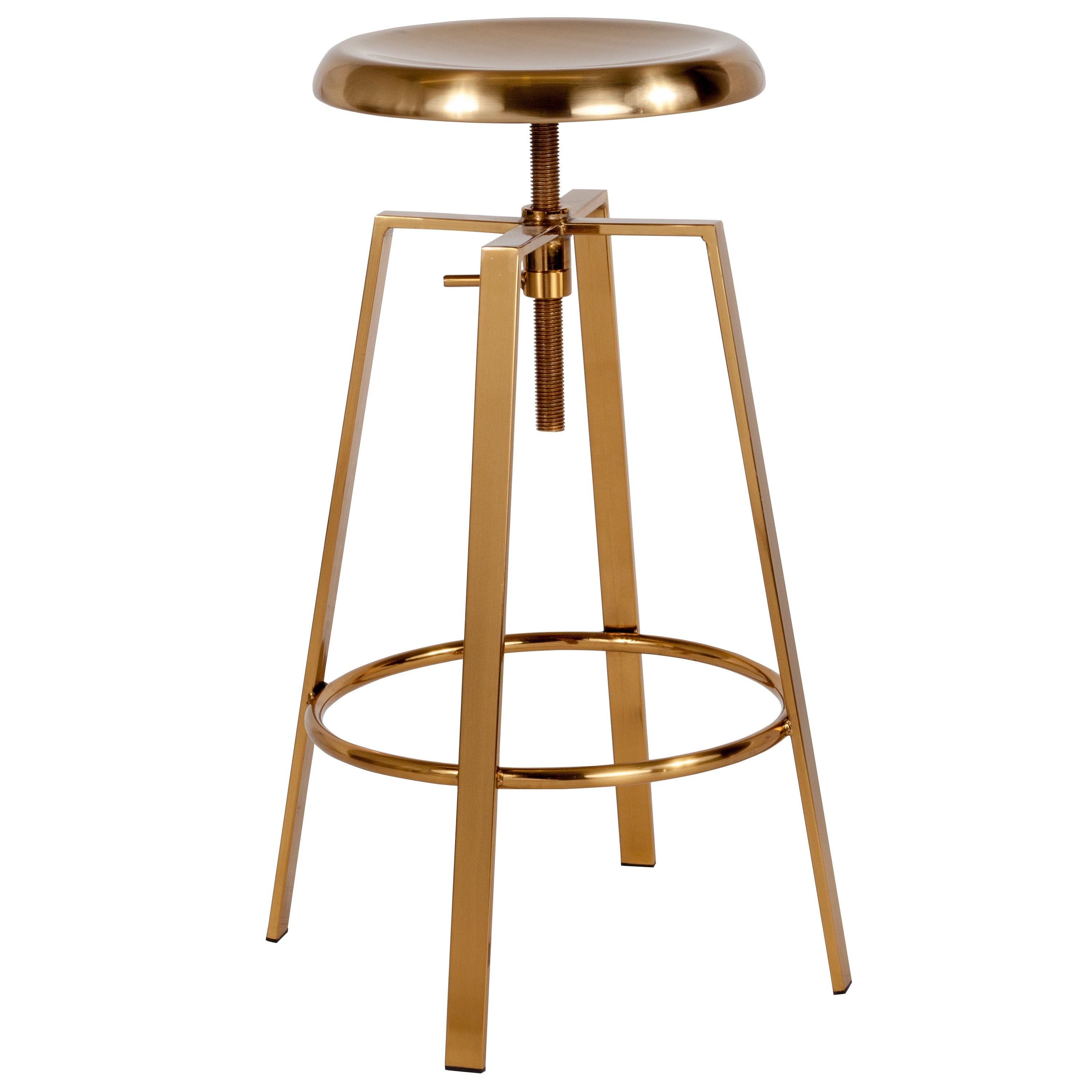 Toledo Industrial Style Barstool with Swivel Lift Adjustable Height Seat