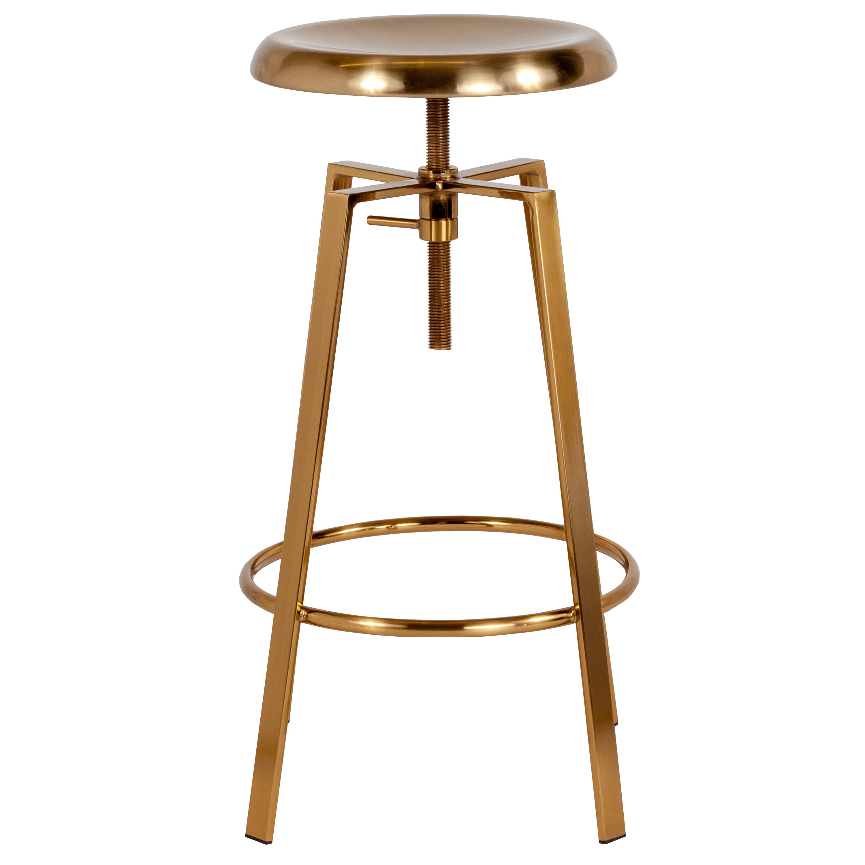 Toledo Industrial Style Barstool with Swivel Lift Adjustable Height Seat