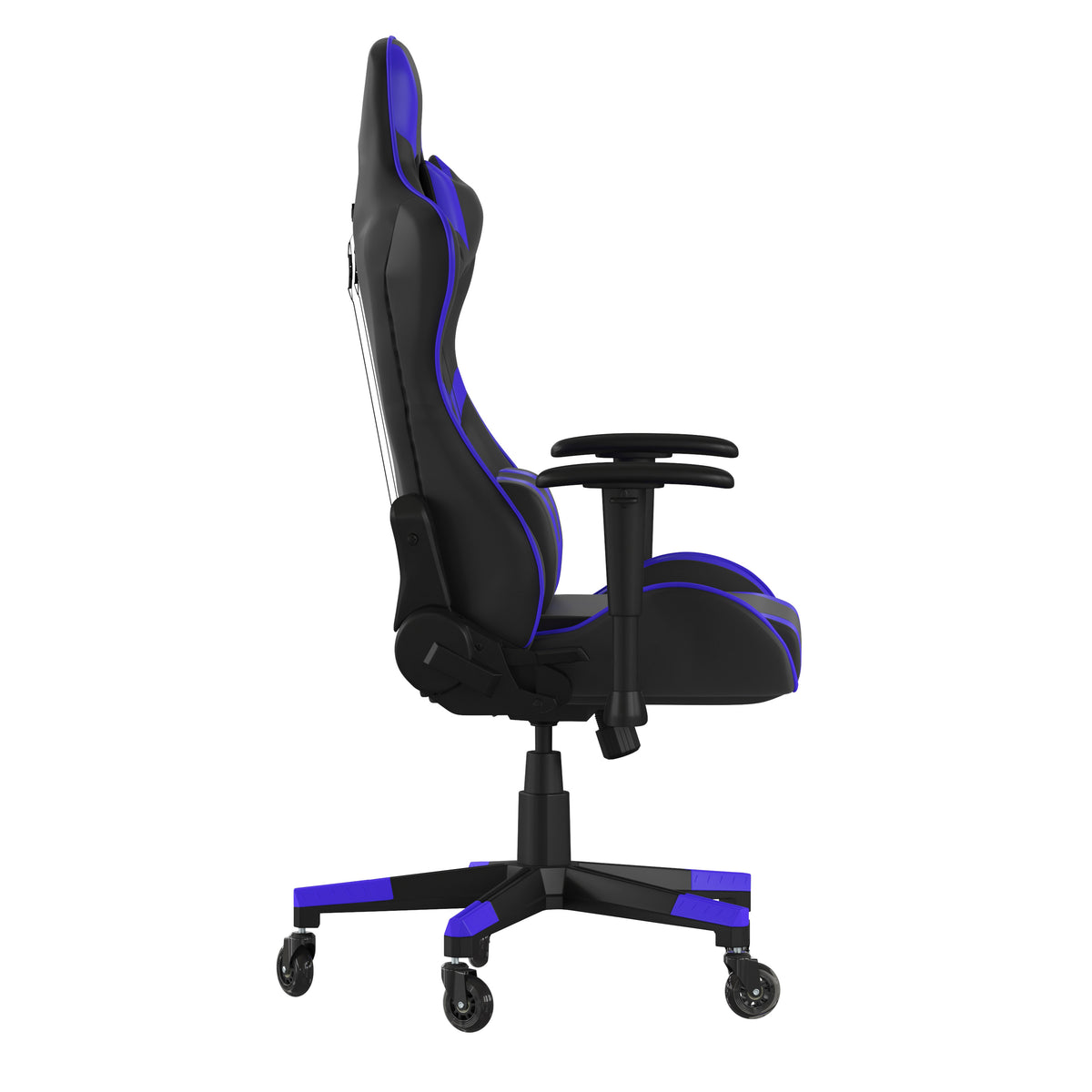 X20 Gaming Chair Racing Office Computer PC Adjustable Chair with Reclining Back and Transparent Roller Wheels