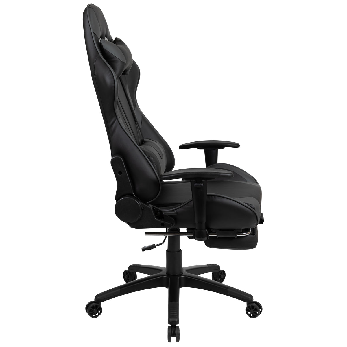 X30 Gaming Chair Racing Office Ergonomic Computer Chair with Fully Reclining Back and Slide-Out Footrest in LeatherSoft