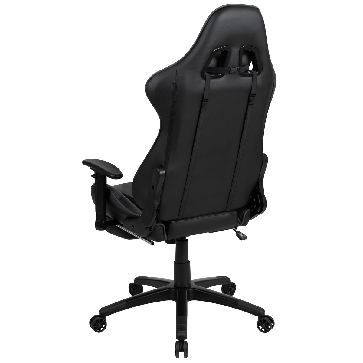 X30 Gaming Chair Racing Office Ergonomic Computer Chair with Fully Reclining Back and Slide-Out Footrest in LeatherSoft