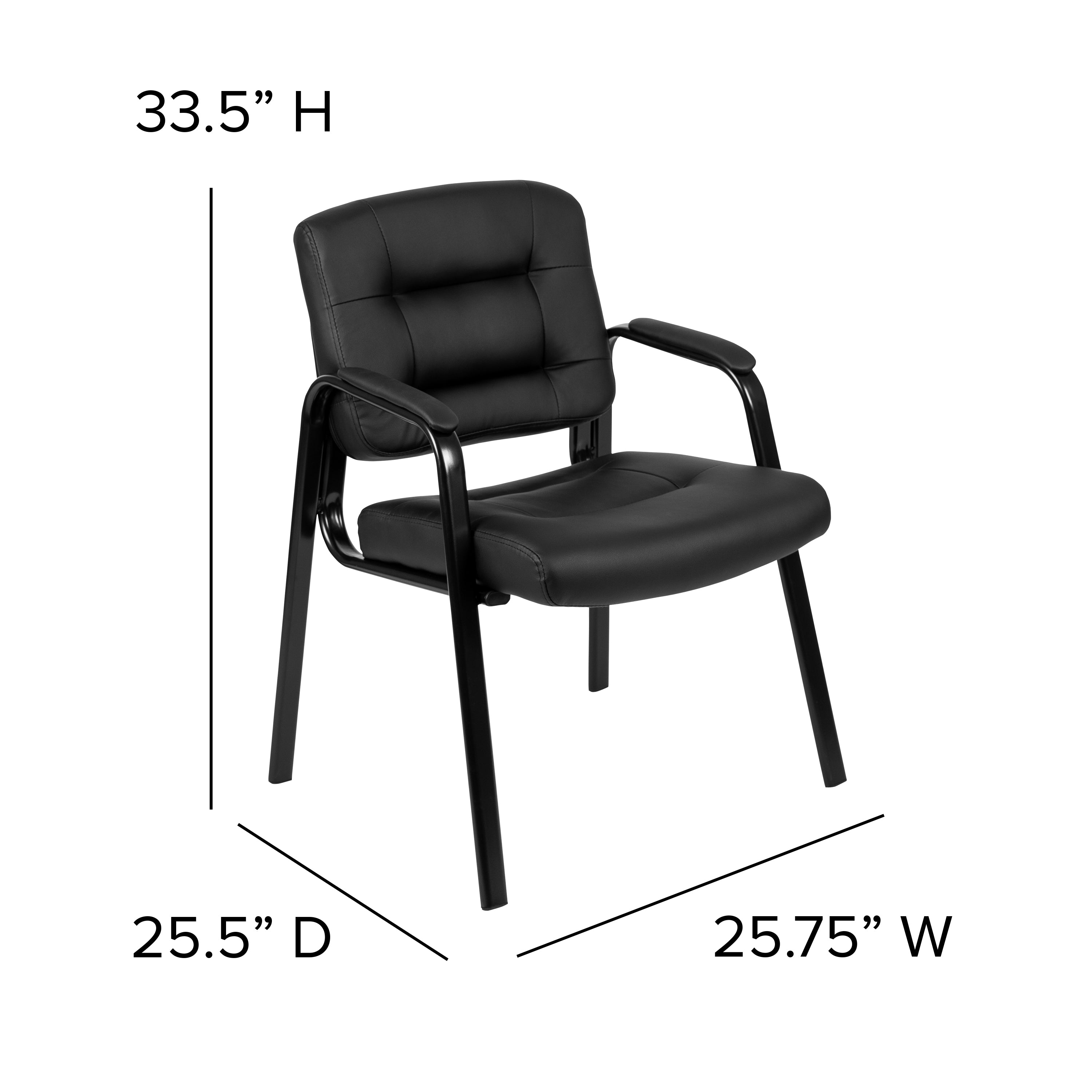 Flash Fundamentals Executive Reception Chair with Metal Frame