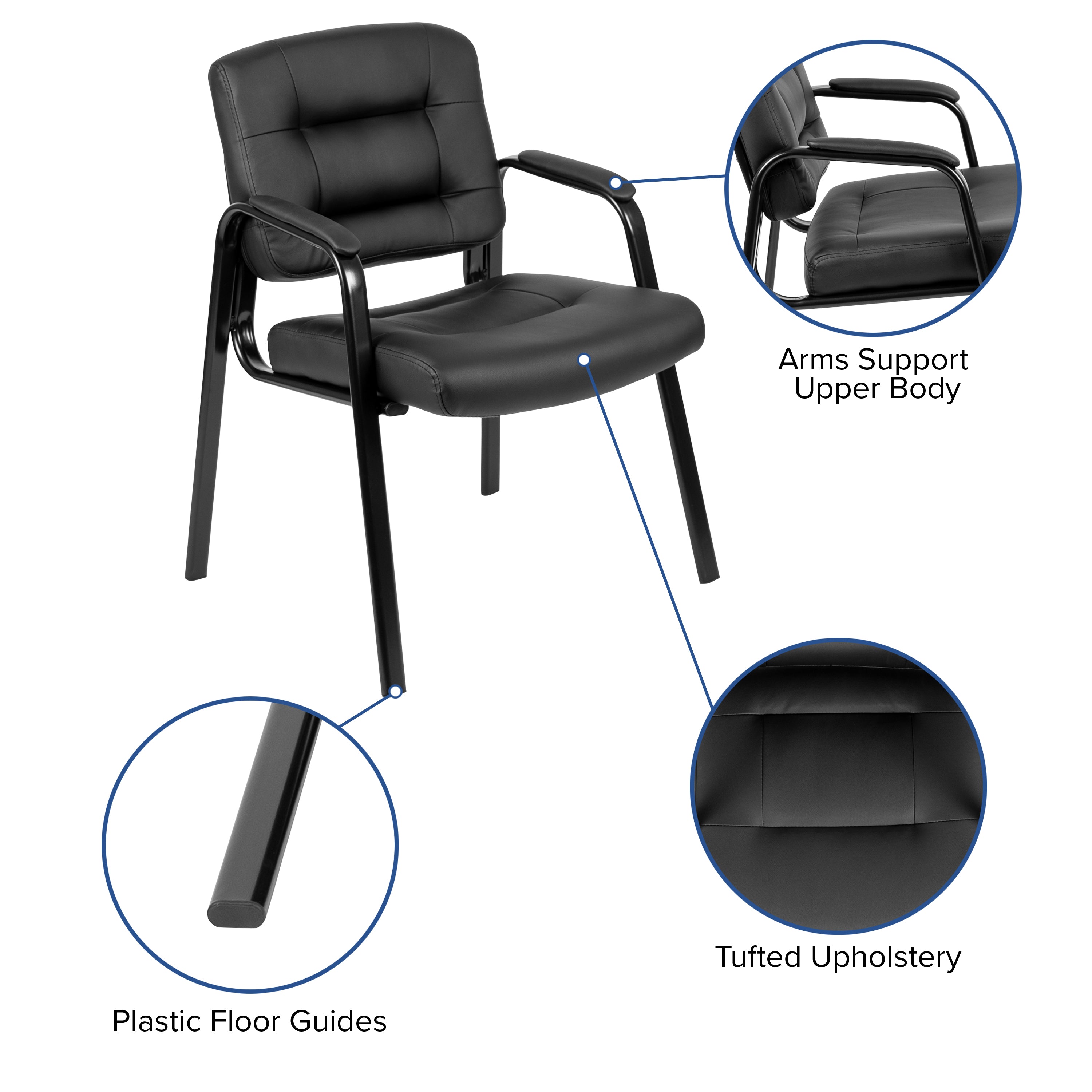 Flash Fundamentals Executive Reception Chair with Metal Frame
