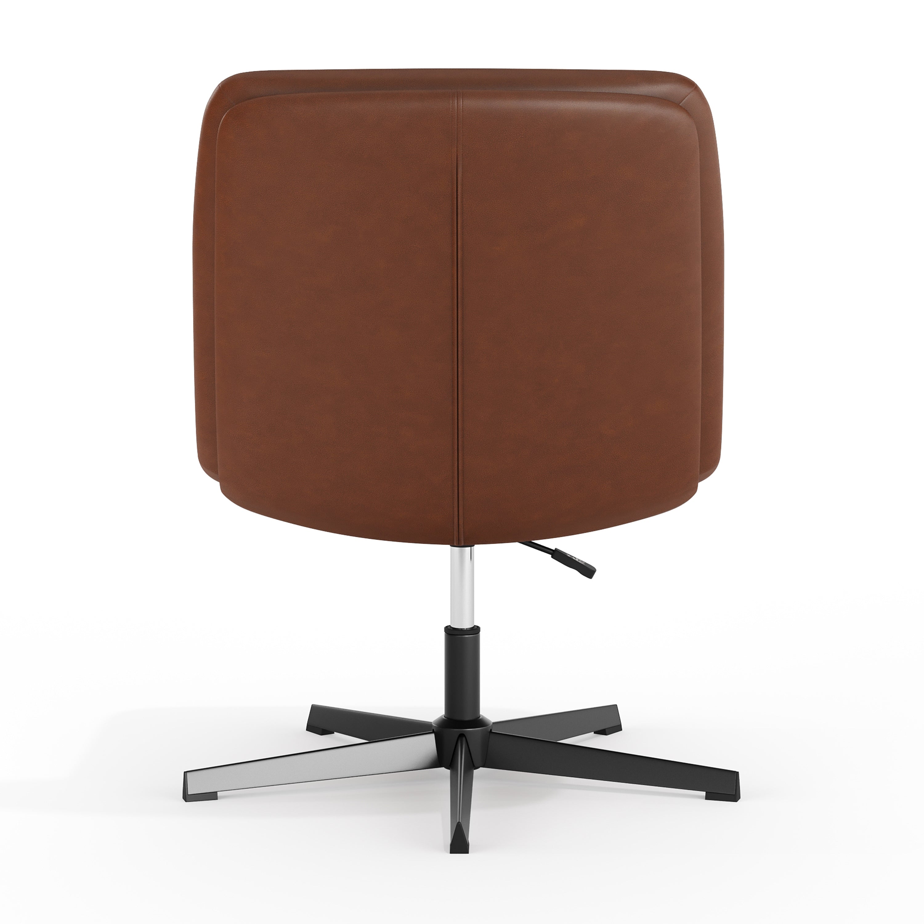 Chloe Commercial Wide Mid-Back Padded Upholstered Armless Stationary Task Office Chair with Adjustable Height, Swivel Function, Frame