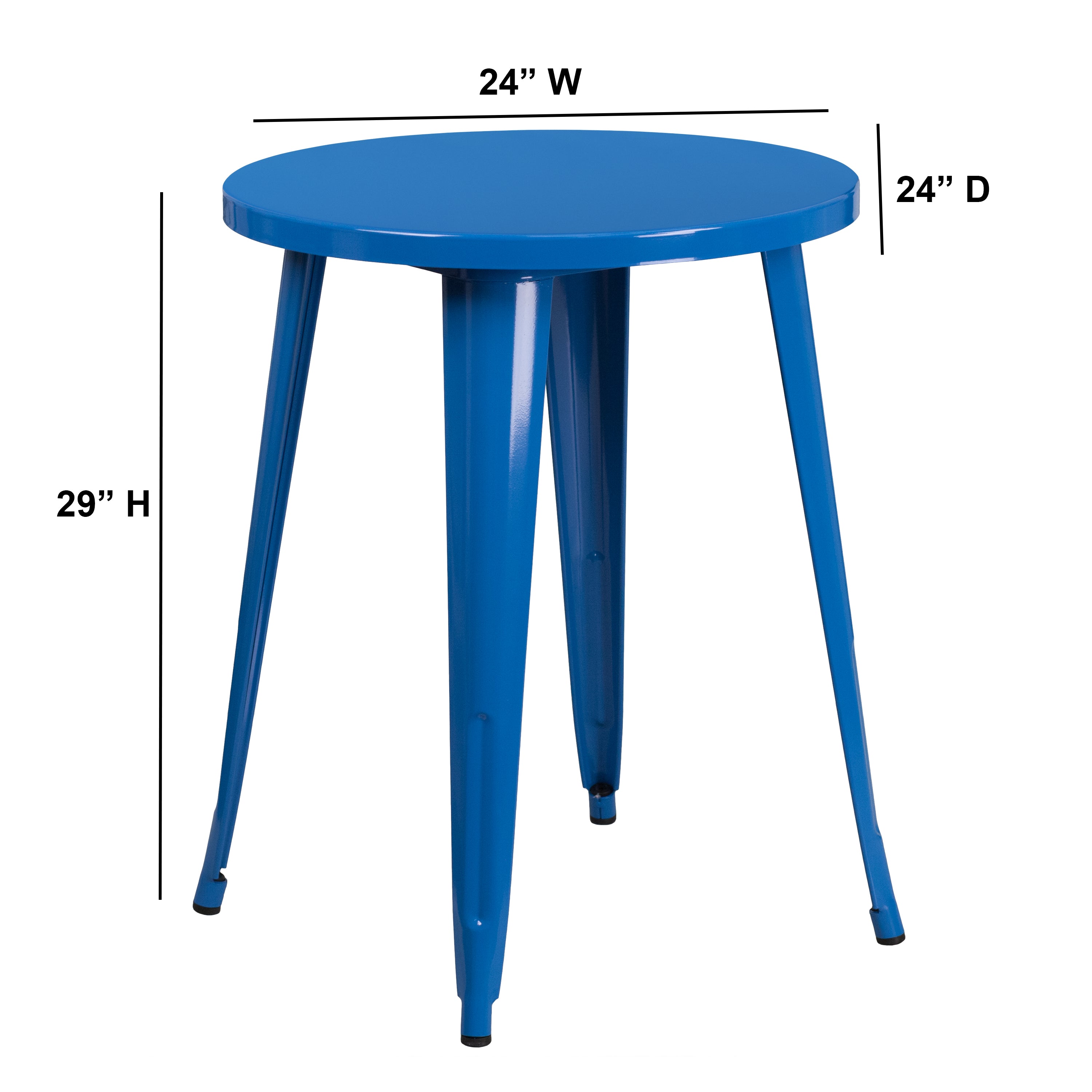 Commercial Grade 24" Round Metal Indoor-Outdoor Table-Indoor/Outdoor Tables-Flash Furniture-Wall2Wall Furnishings