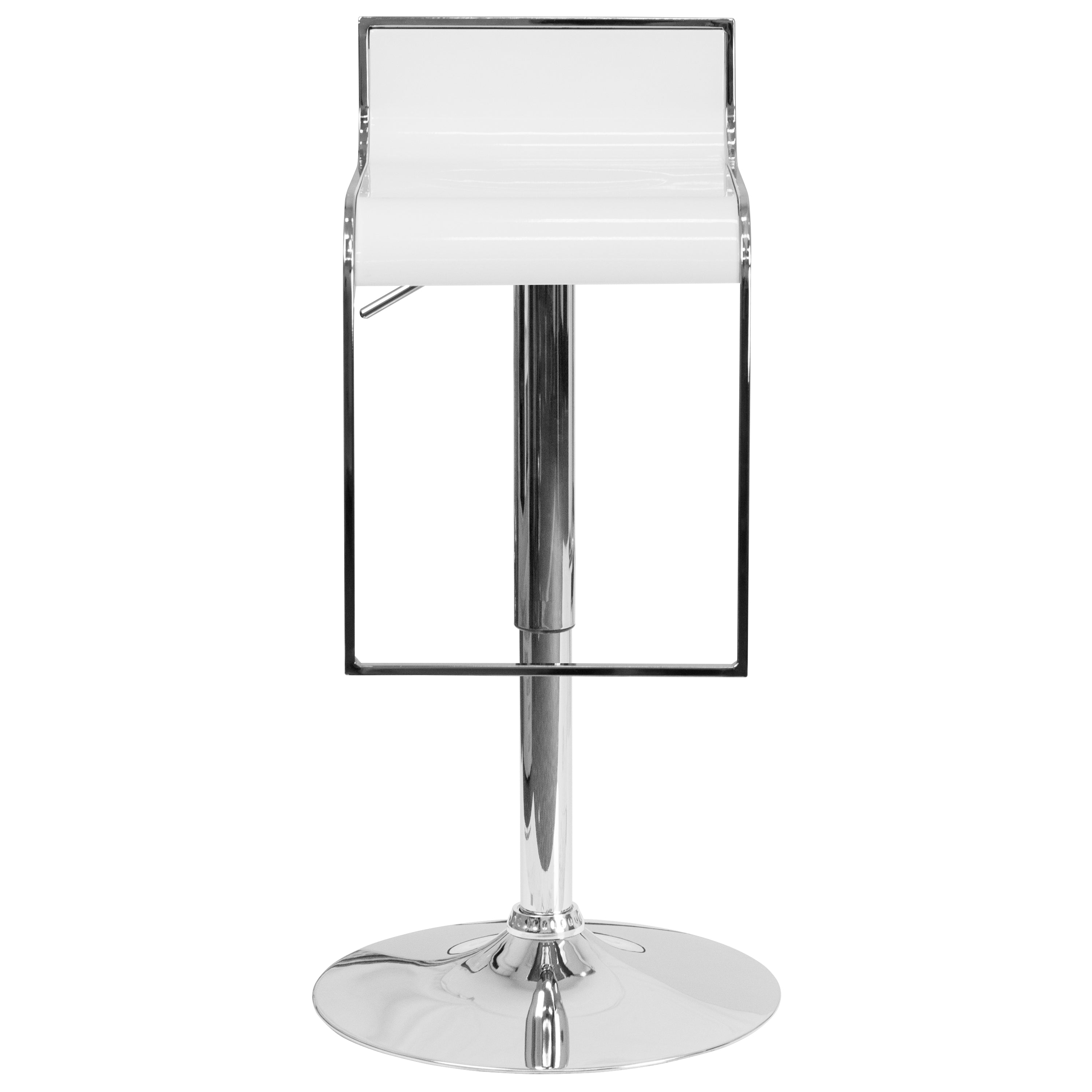 Contemporary Plastic Adjustable Height Barstool with Chrome Drop Frame-Bar Stool-Flash Furniture-Wall2Wall Furnishings