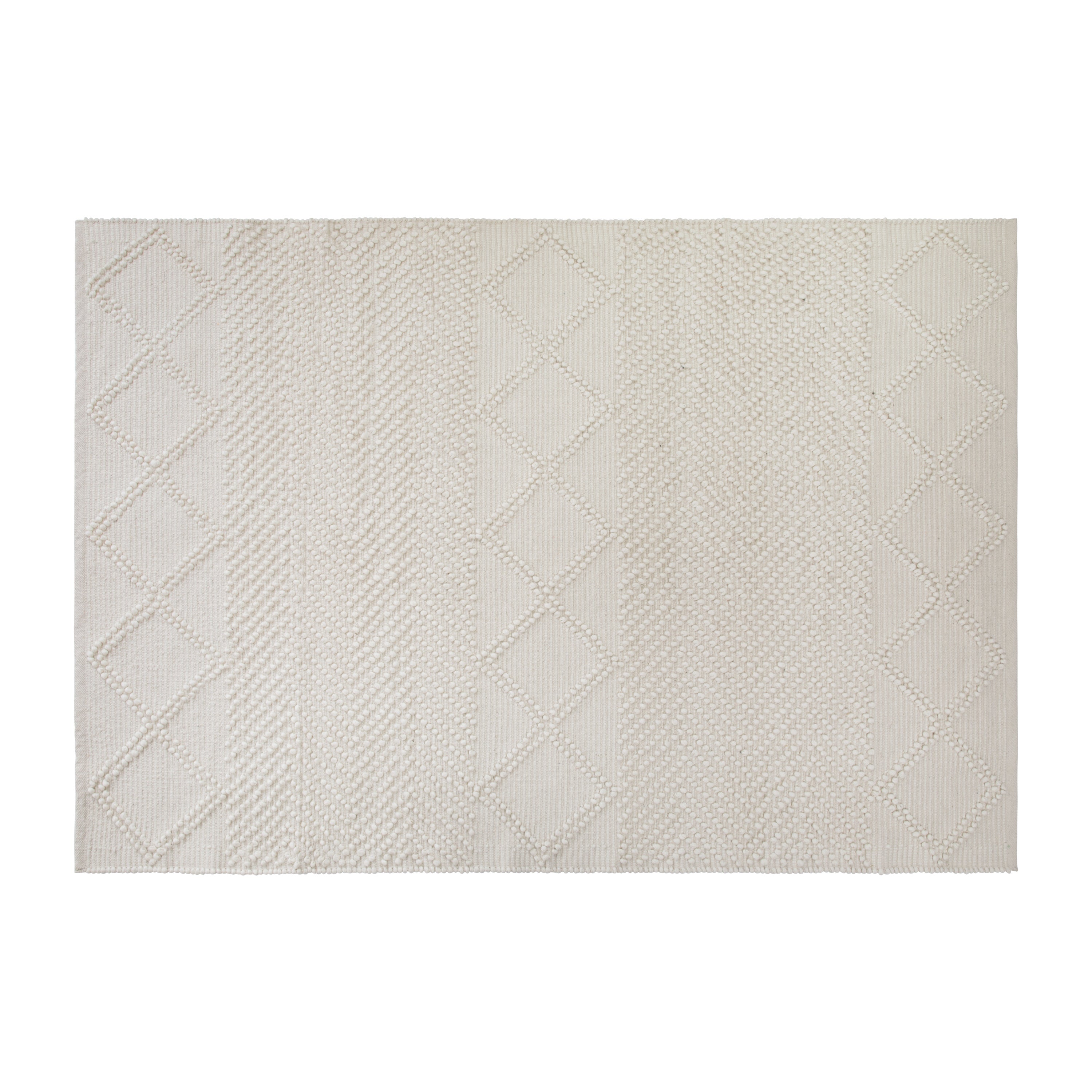 Geometric Design Handwoven Area Rug - Wool/Polyester/Cotton Blend-Area Rug-Flash Furniture-Wall2Wall Furnishings