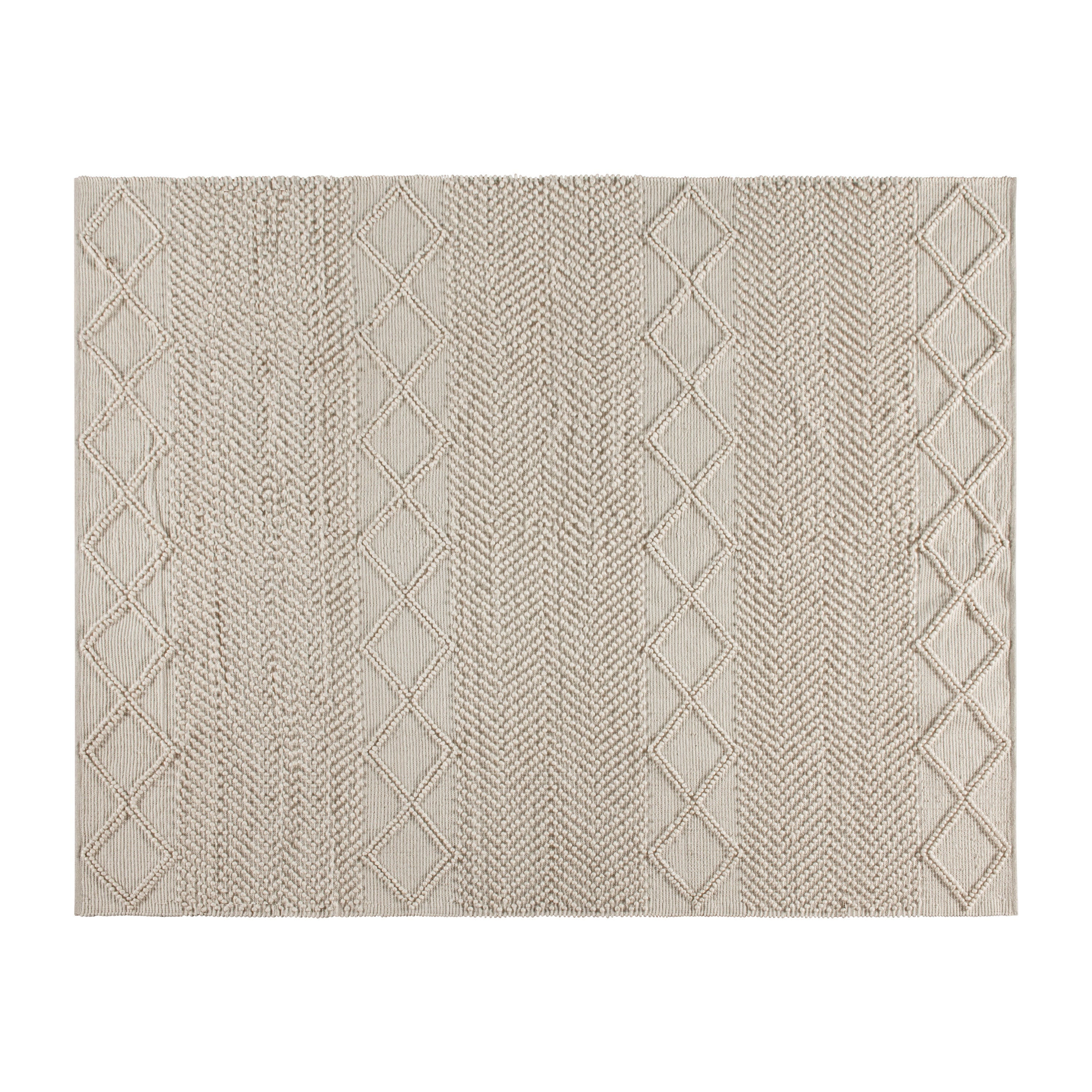 Geometric Design Handwoven Area Rug - Wool/Polyester/Cotton Blend-Indoor Area Rug-Flash Furniture-Wall2Wall Furnishings