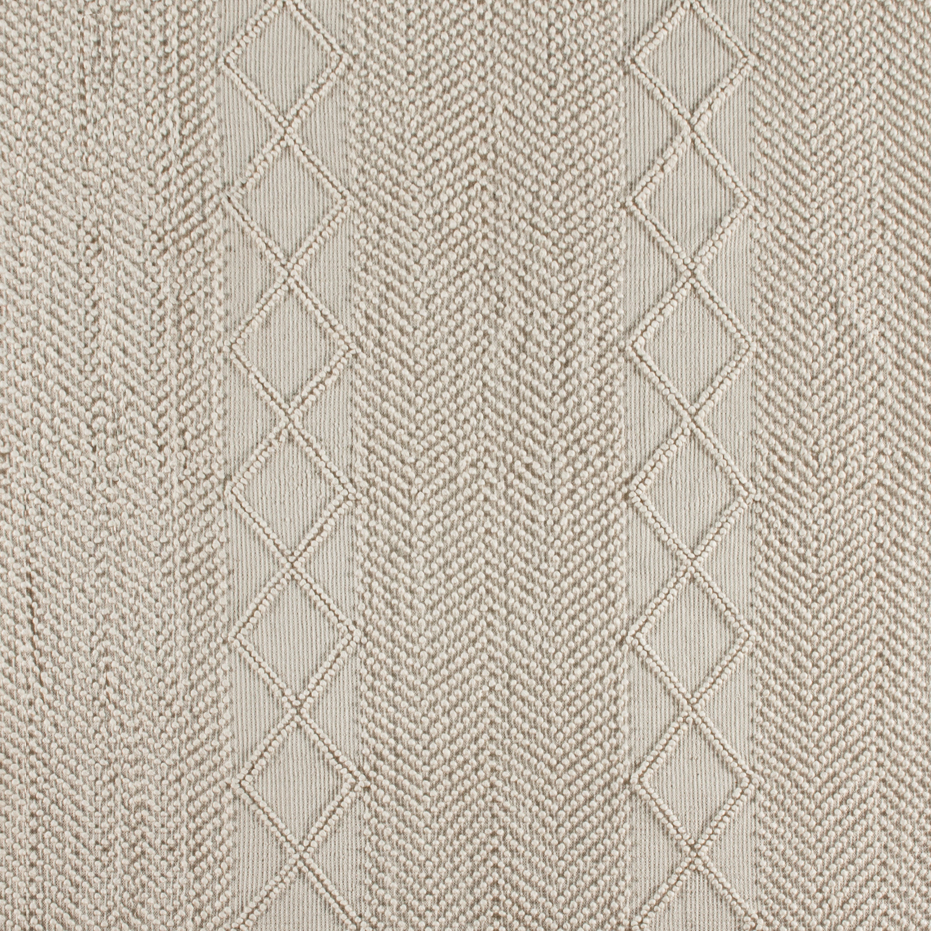 Geometric Design Handwoven Area Rug - Wool/Polyester/Cotton Blend