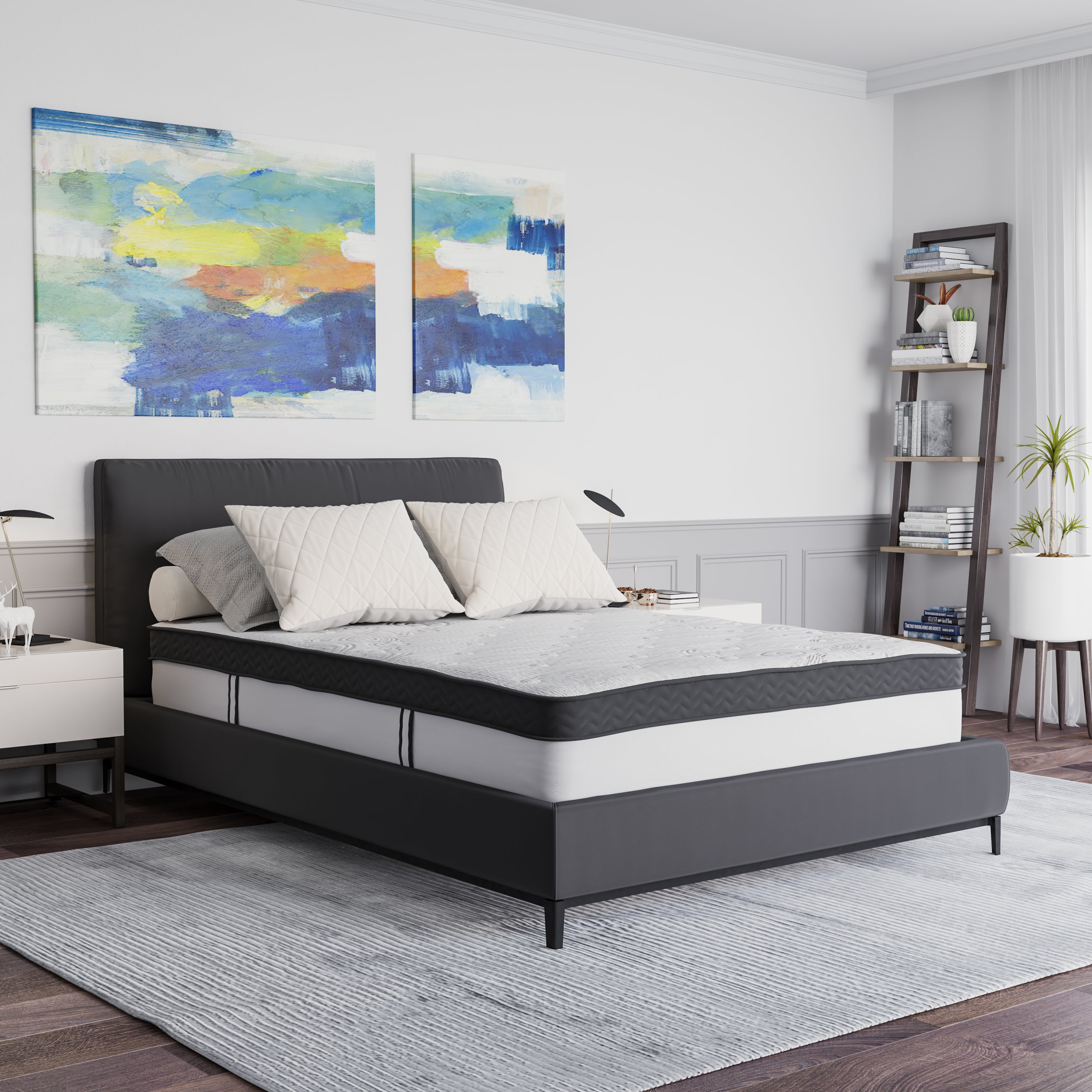 Capri Comfortable Sleep 12 Inch CertiPUR-US Certified Memory Foam & Pocket Spring Mattress, Mattress in a Box