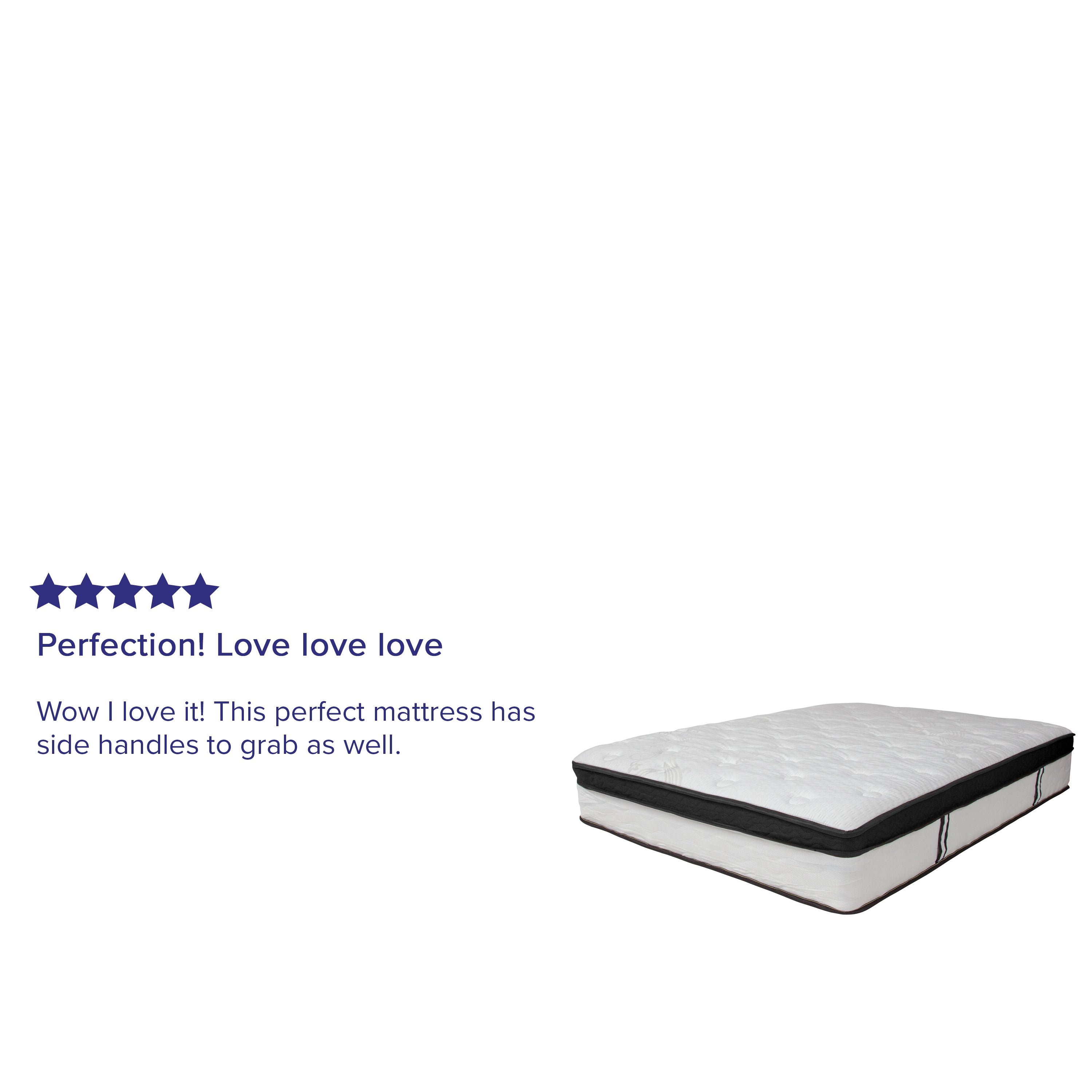 Capri Comfortable Sleep 12 Inch CertiPUR-US Certified Memory Foam & Pocket Spring Mattress, Mattress in a Box