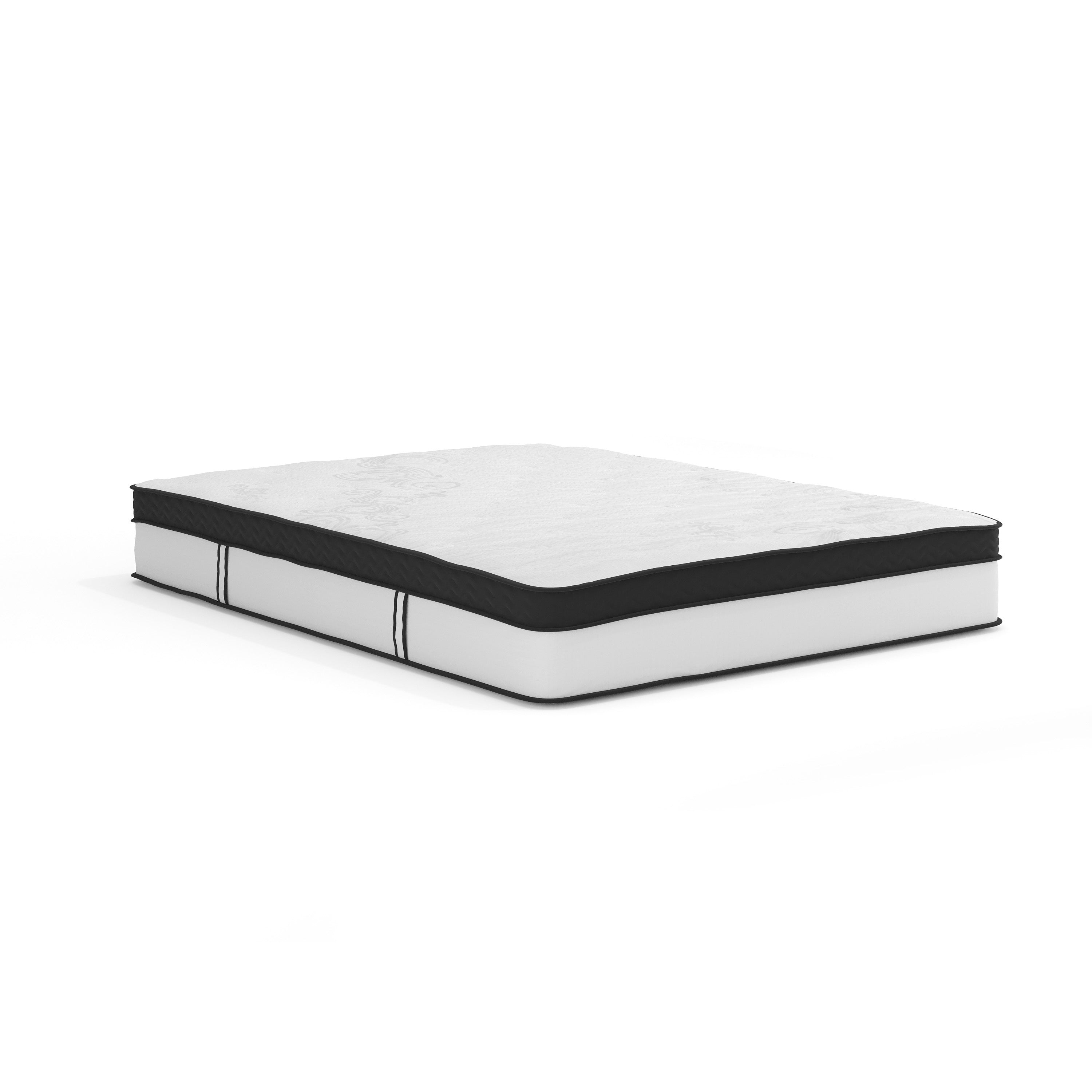 Capri Comfortable Sleep 12 Inch CertiPUR-US Certified Memory Foam & Pocket Spring Mattress, Mattress in a Box