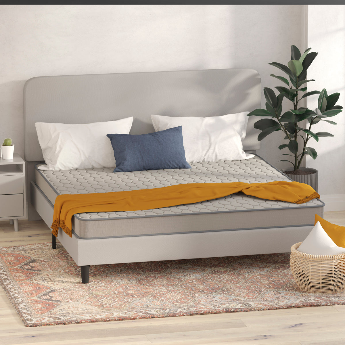 Capri Comfortable Sleep CertiPUR-US Certified Spring Mattress, Mattress in a Box