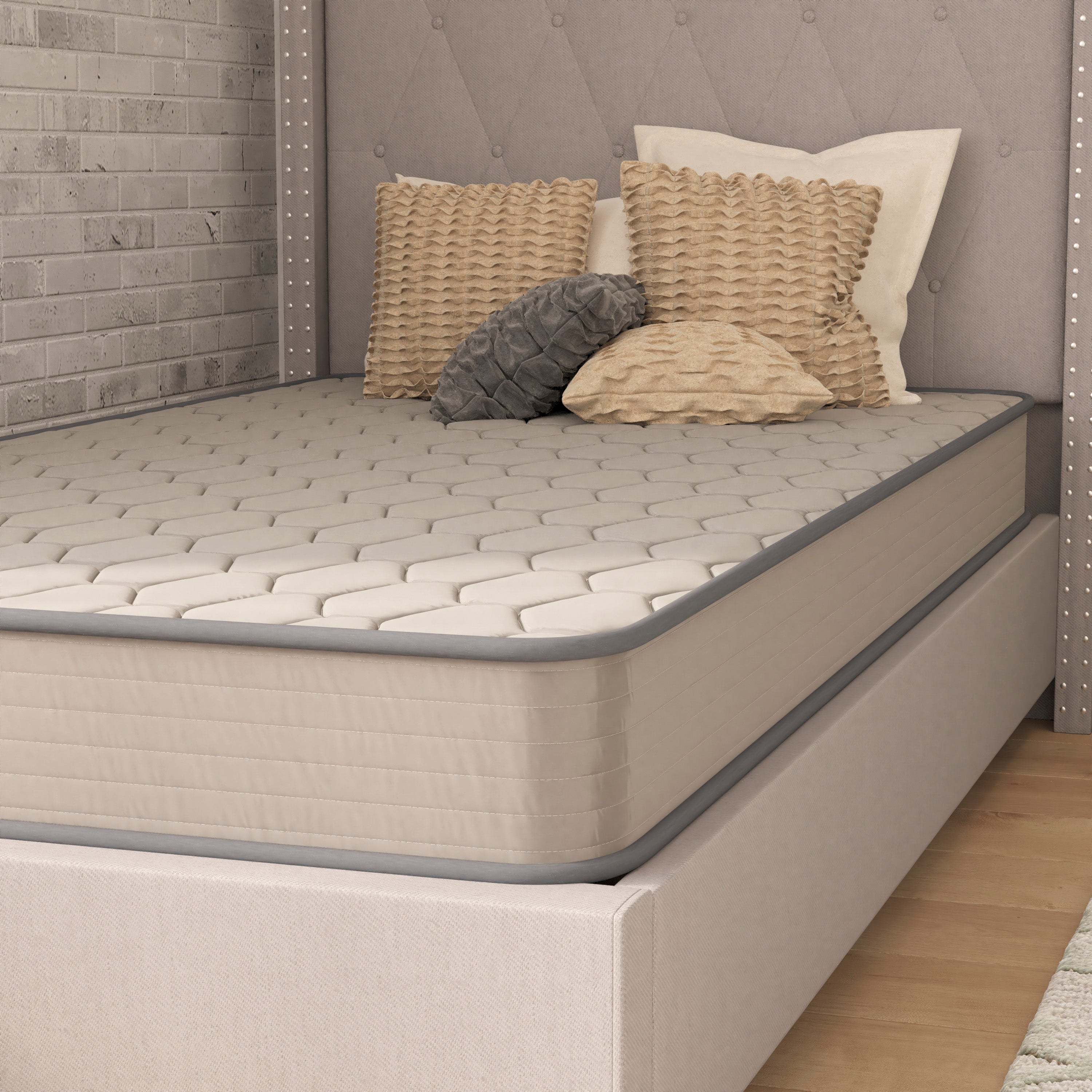 Capri Comfortable Sleep CertiPUR-US Certified Spring Mattress, Mattress in a Box-Mattress-Flash Furniture-Wall2Wall Furnishings