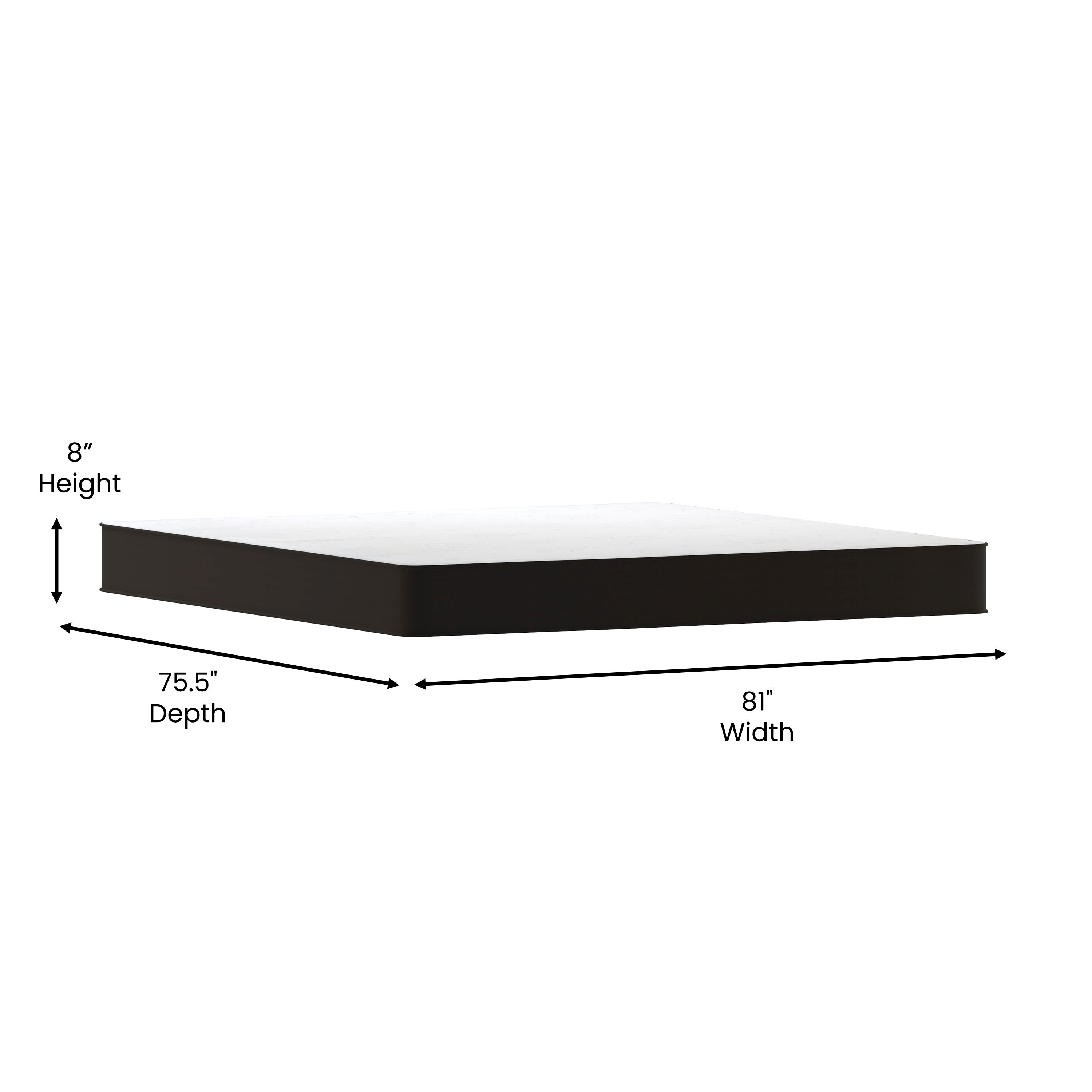 Capri Comfortable Sleep 8 Inch CertiPUR-US Certified Foam and Innerspring Hybrid Mattress, Mattress in a Box