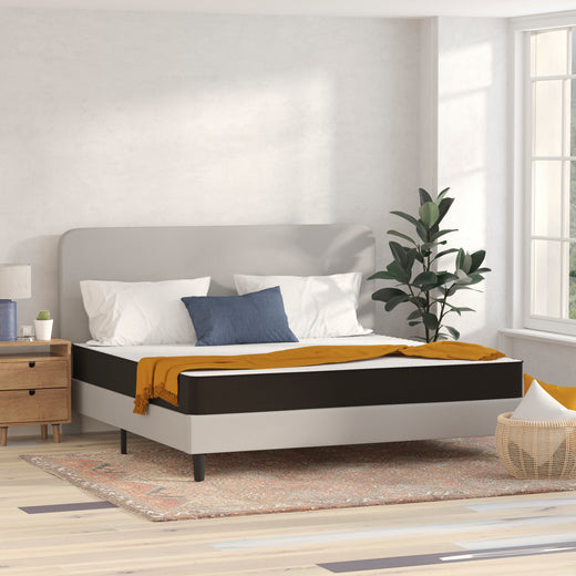 Capri Comfortable Sleep 8 Inch CertiPUR-US Certified Foam and Innerspring Hybrid Mattress, Mattress in a Box