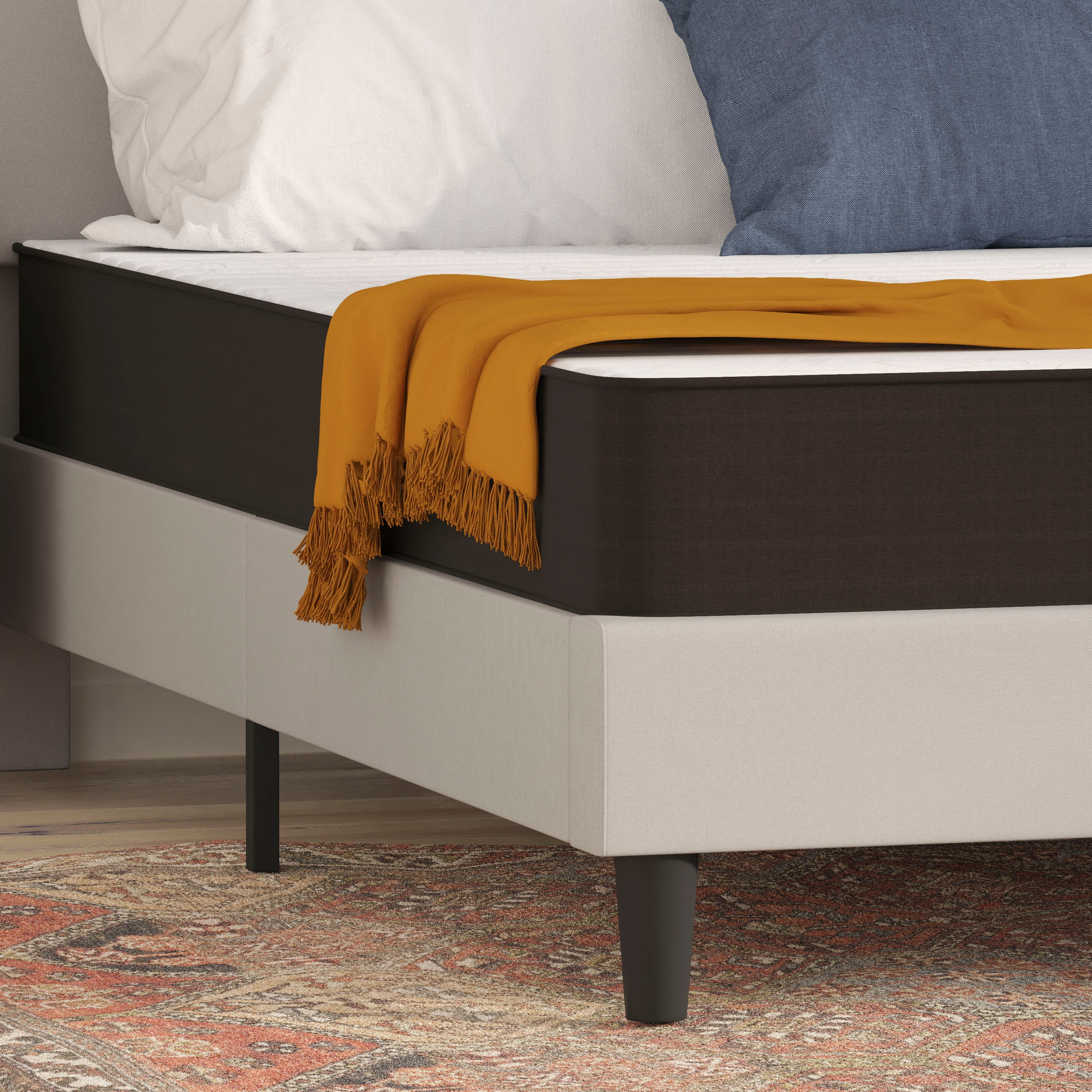Capri Comfortable Sleep 8 Inch CertiPUR-US Certified Foam and Innerspring Hybrid Mattress, Mattress in a Box