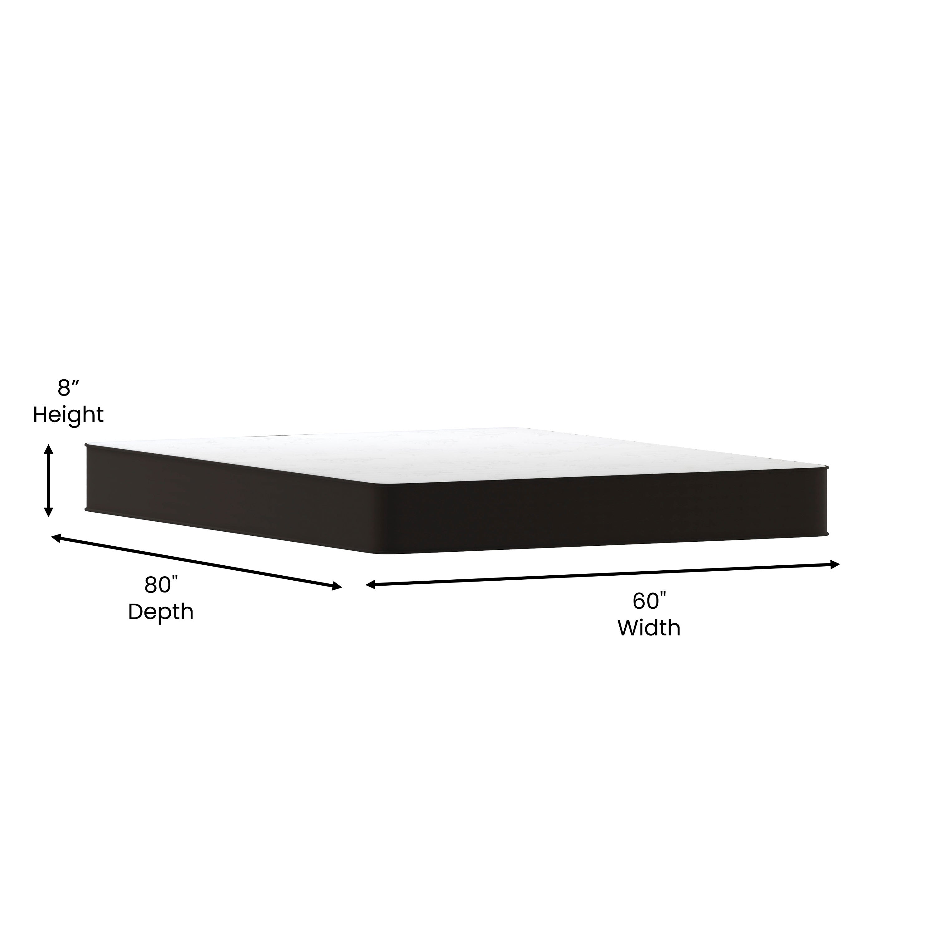 Capri Comfortable Sleep 8 Inch CertiPUR-US Certified Foam and Innerspring Hybrid Mattress, Mattress in a Box