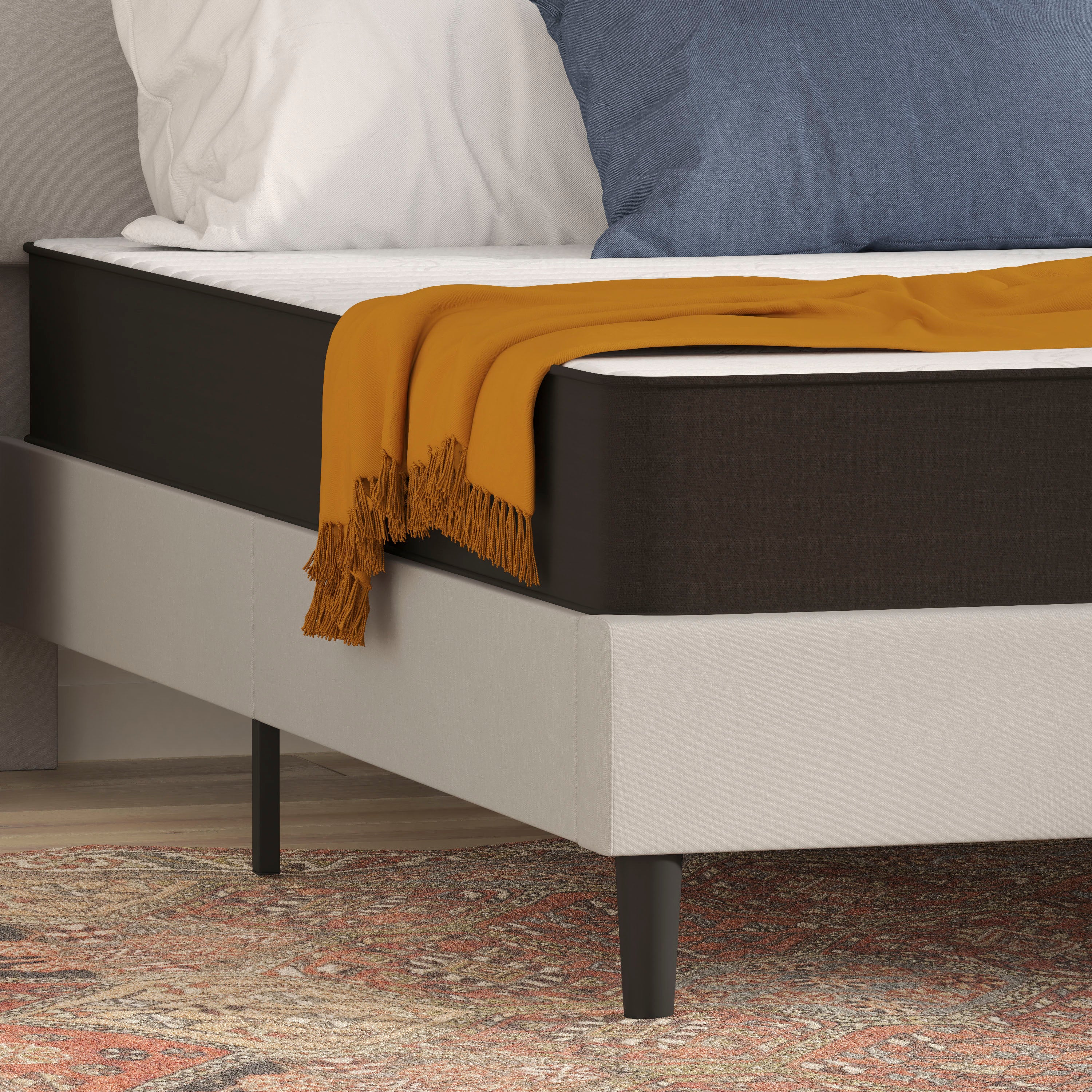 Capri Comfortable Sleep 8 Inch CertiPUR-US Certified Foam and Innerspring Hybrid Mattress, Mattress in a Box