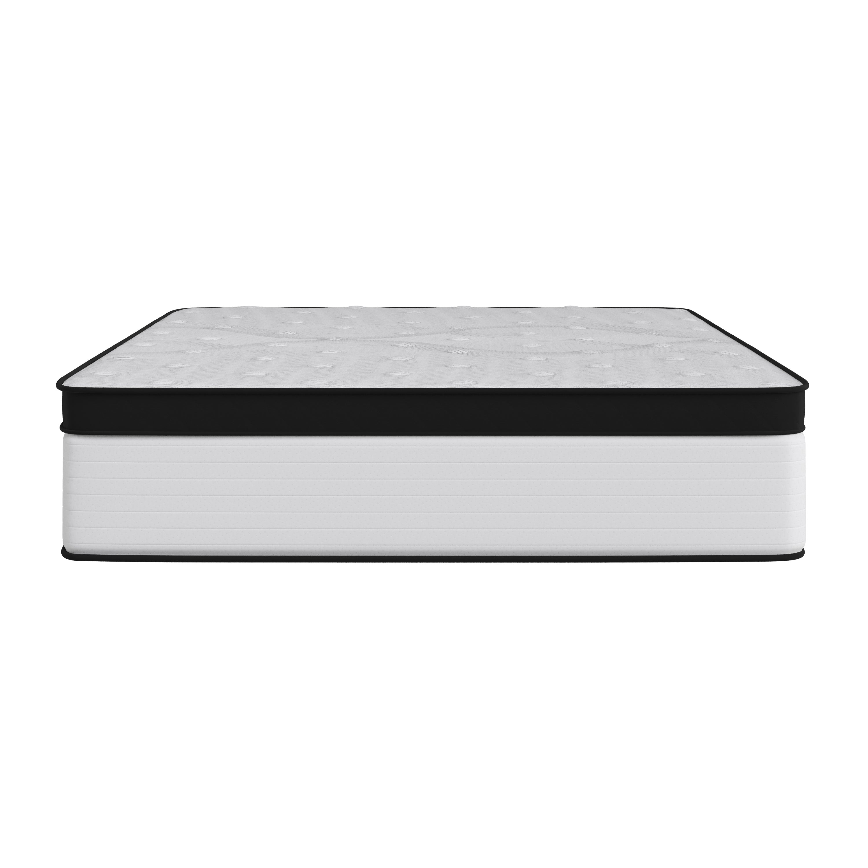 Capri Comfortable Sleep Firm 12 Inch CertiPUR-US Certified Hybrid Pocket Spring Mattress, Extra Firm Feel, Durable Support, Mattress in a Box