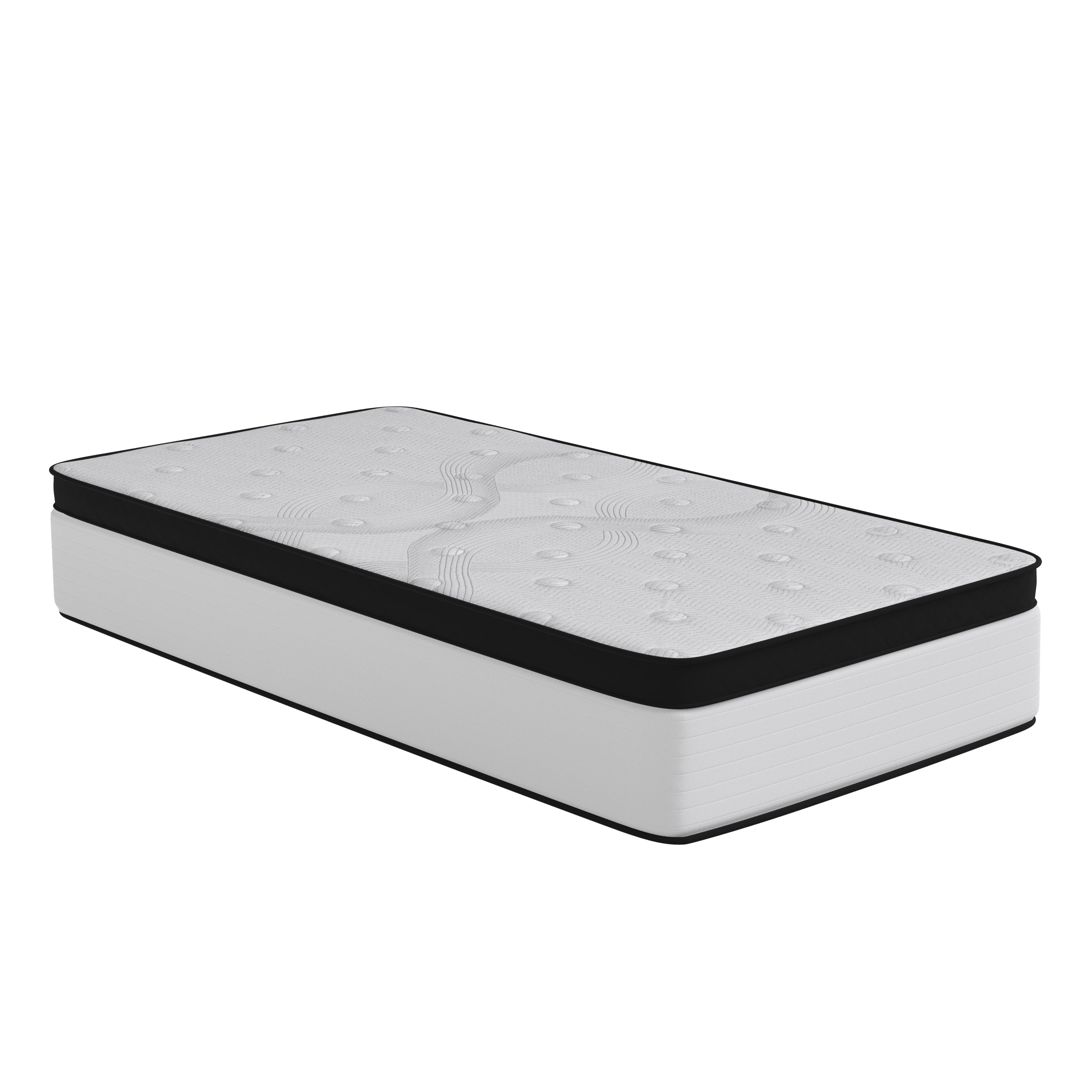 Capri Comfortable Sleep Firm 12 Inch CertiPUR-US Certified Hybrid Pocket Spring Mattress, Extra Firm Feel, Durable Support, Mattress in a Box