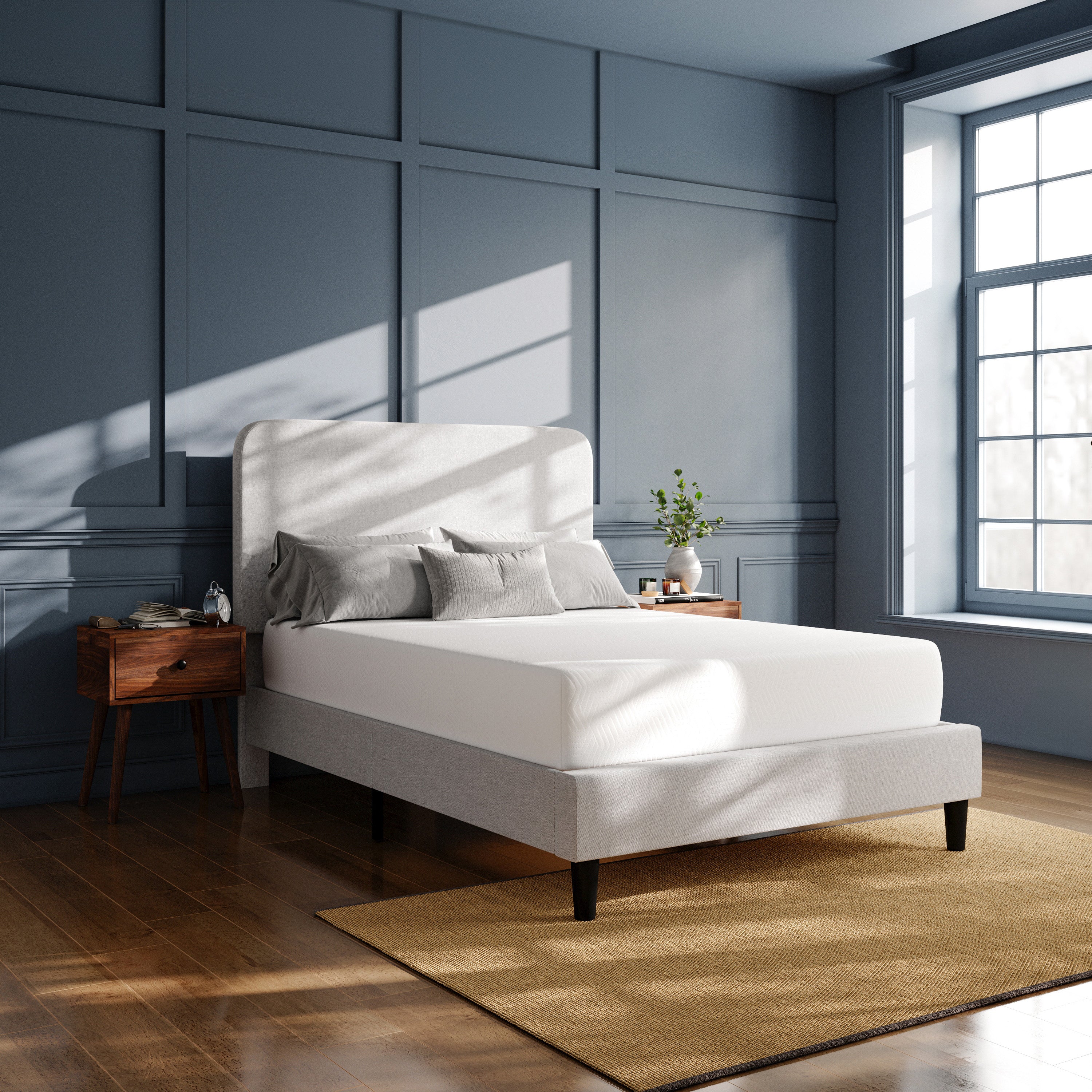 Cloud Green Tea Cooling Gel 3-Layer Memory Foam Mattress in a Box with CertiPUR-US Certification, Washable Cover, and Pressure Relief