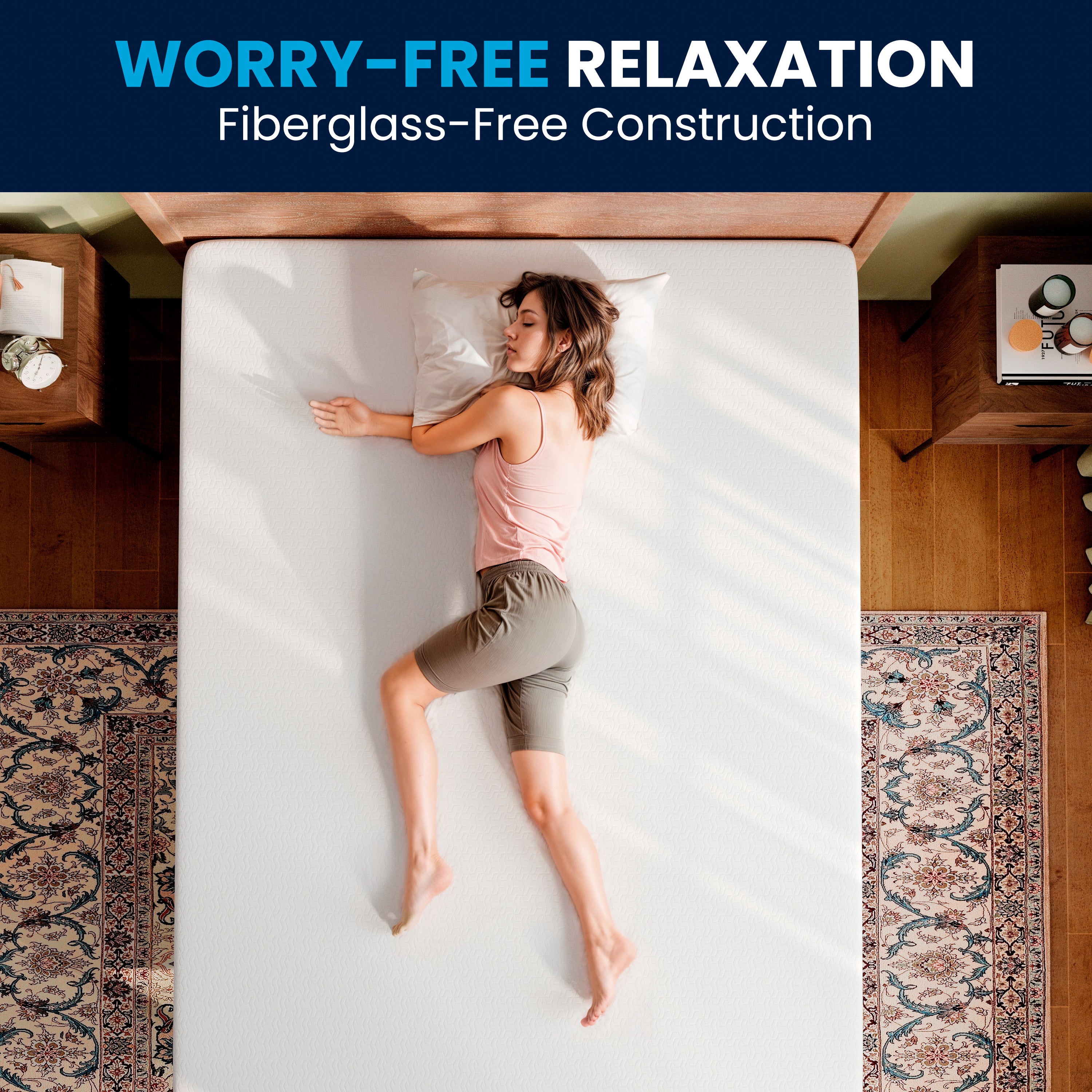 Cloud Green Tea Cooling Gel 4-Layer Memory Foam Mattress in a Box with CertiPUR-US Certification, Washable Cover, and Pressure Relief