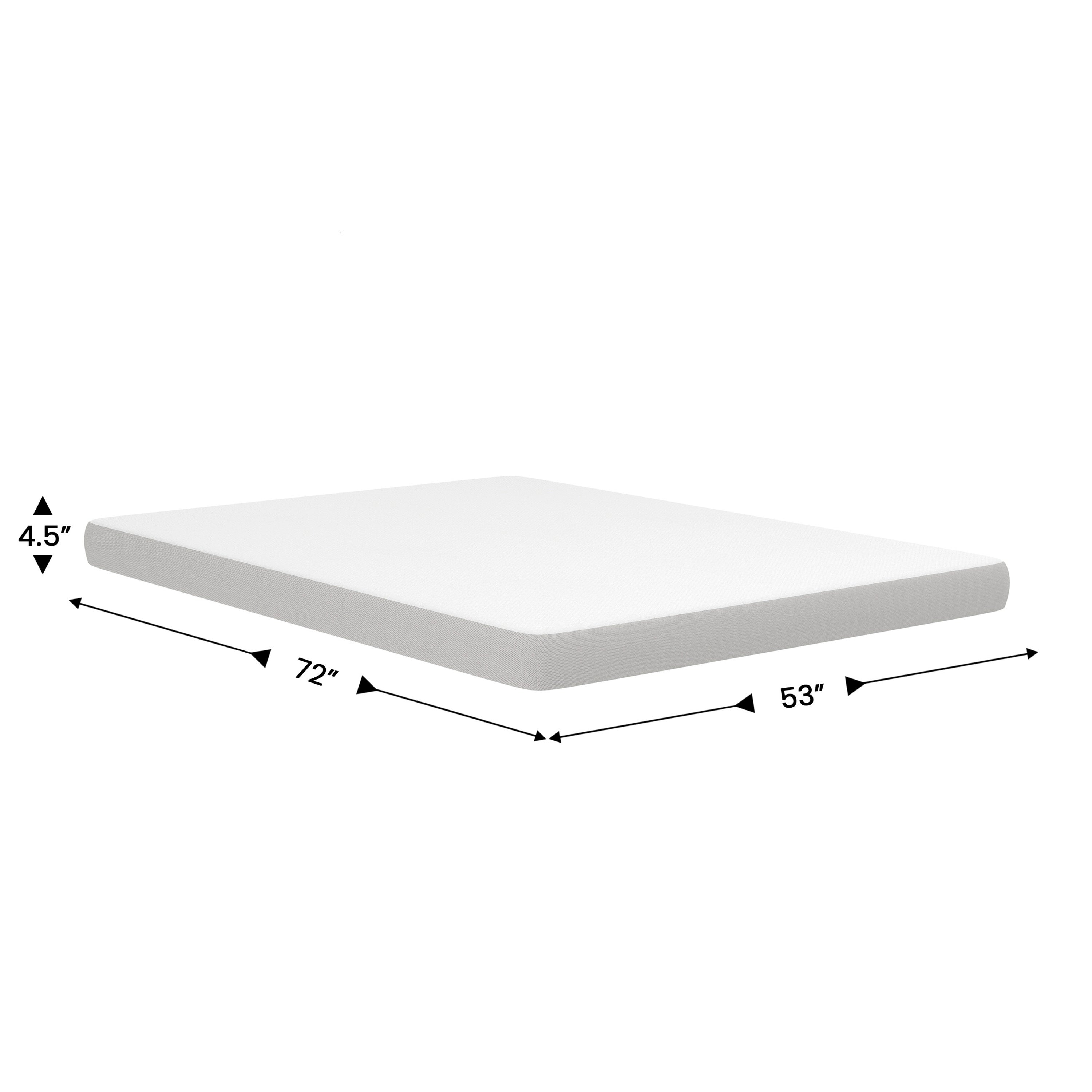 Cloud 4" Cooling Memory Foam Mattress in a Box for Sleeper Sofas, Dorm, Boat, or RV Use