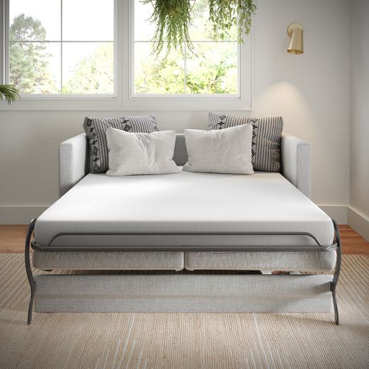 Cloud 4" Cooling Memory Foam Mattress in a Box for Sleeper Sofas, Dorm, Boat, or RV Use